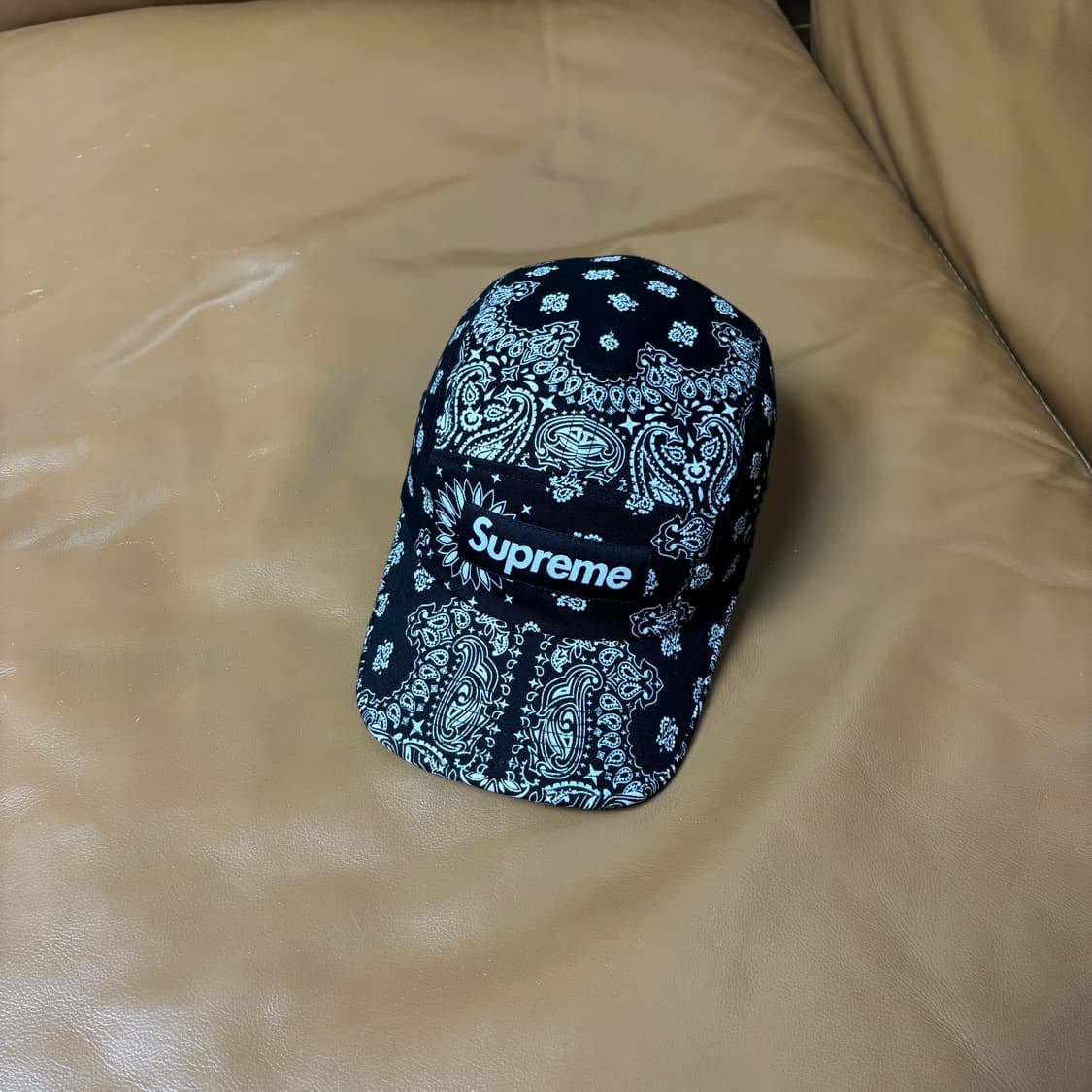 Supreme 슈프림 반다나 블랙 캠프캡 모자 Bandana Black 상품이미지1