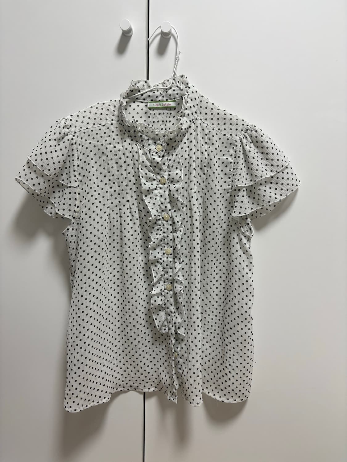 빈티지 공겜여주 도트 블라우스 상품이미지1