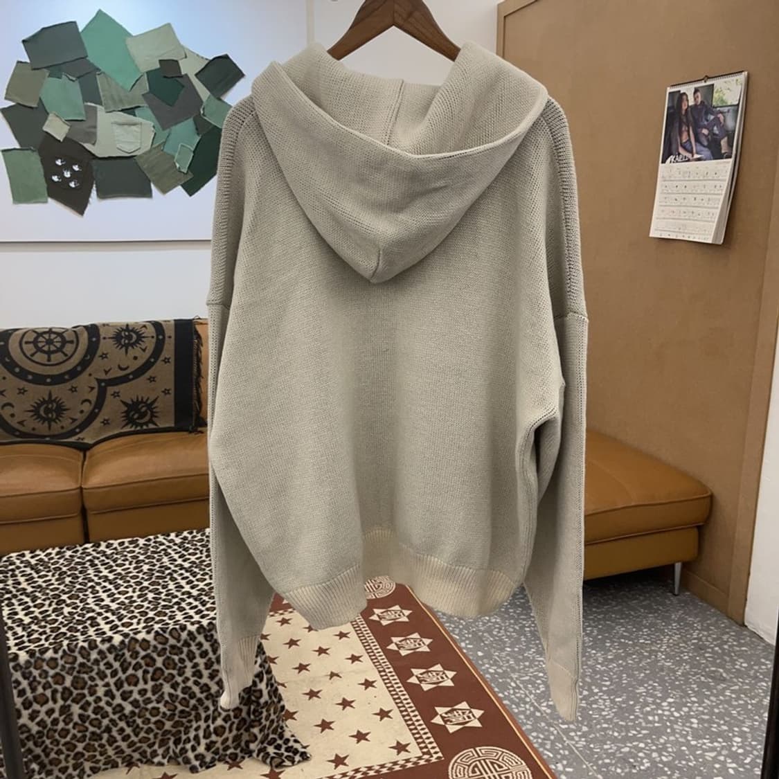 나이스 고스트 클럽 키치 쓰리스타즈 트윙클 니트 후드티 L C08959 상품이미지4