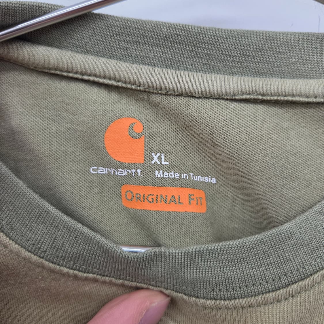 칼하트 반팔티 카키 남성XL 상품이미지3
