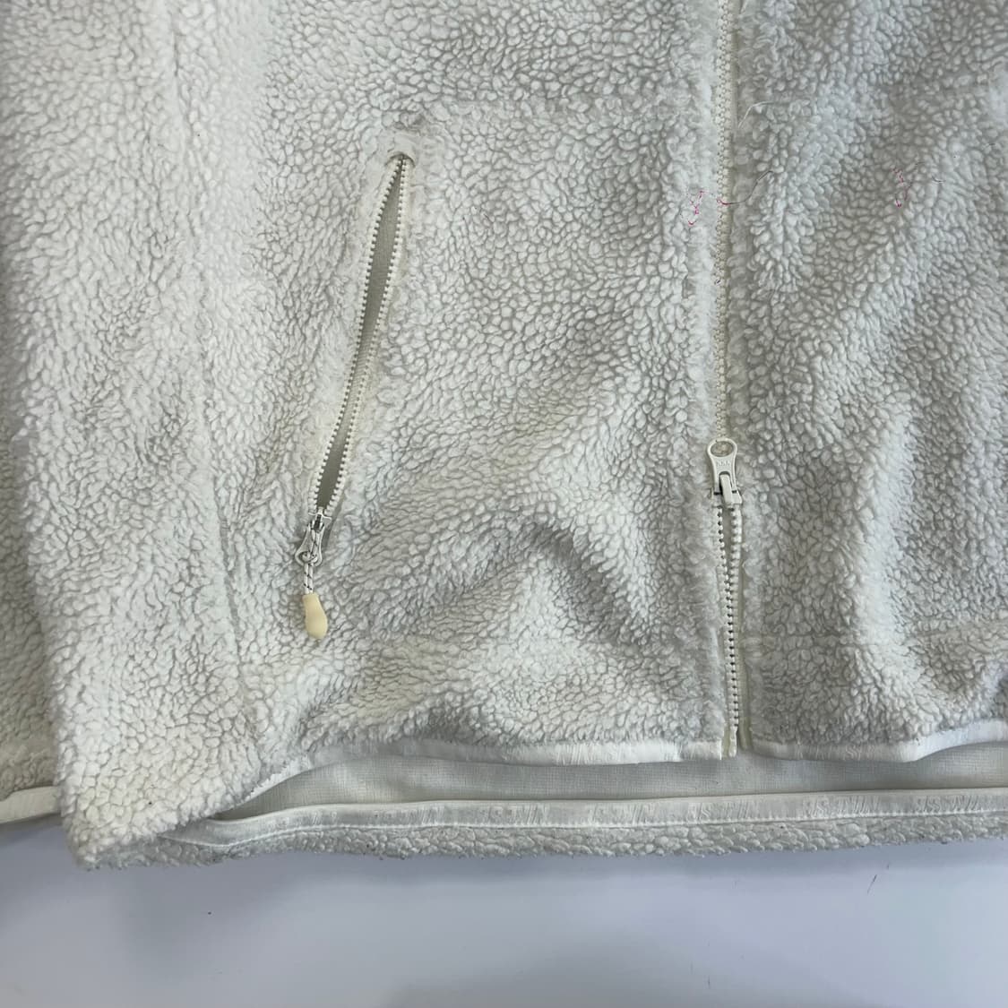 Nike 나이키 2-way 블랙 아이보리 배색 후리스 후드집업  상품이미지5