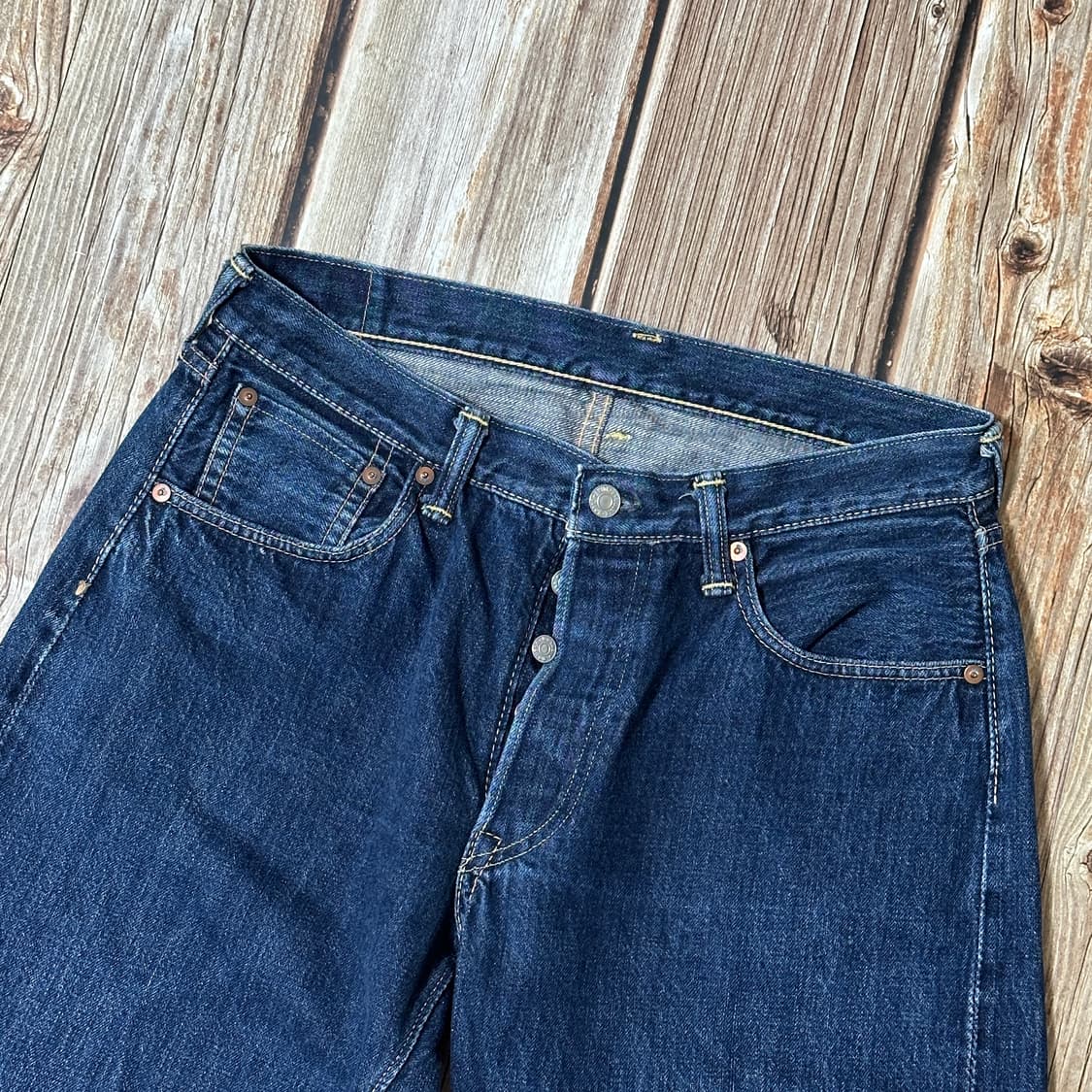 더블웍스 by 웨어하우스 Lot.DW5P 셀비지 데님 팬츠 33 사이즈 상품이미지4