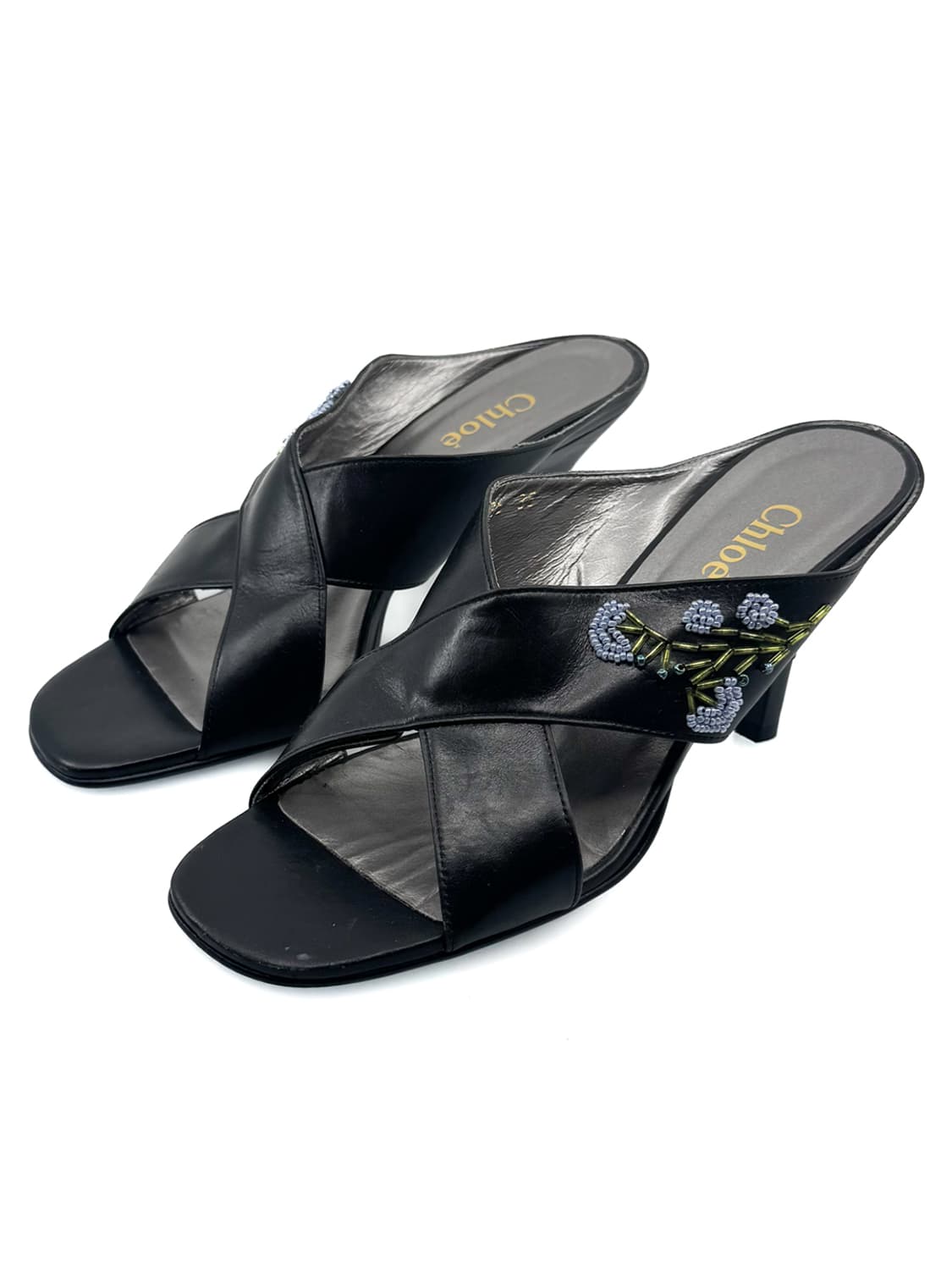 Chloe Beaded Leather Mule Heels /36 상품이미지2