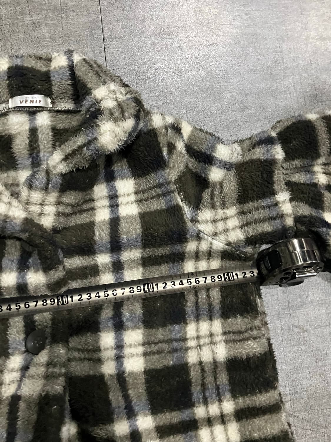 일본빈티지 Venie 하구미모리걸 모헤어 판초깔 반팔자켓 상품이미지2