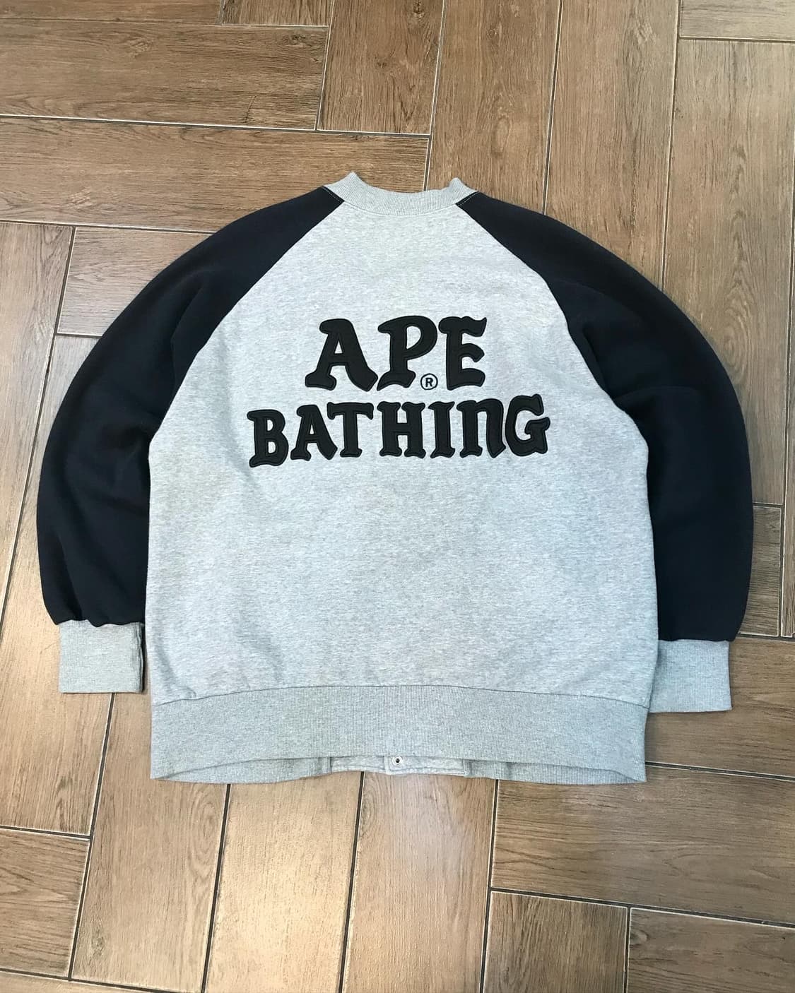Bape 90s Grey Sweat Varsity JK 상품이미지8