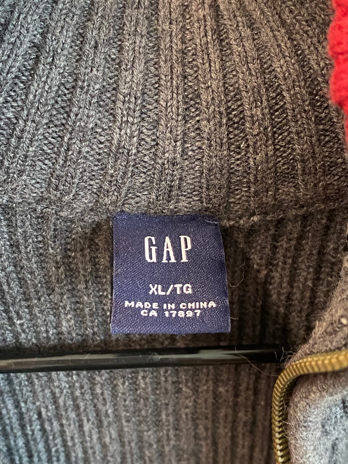 GAP 딥그레이 집업 니트(MEN XL) 상품이미지7