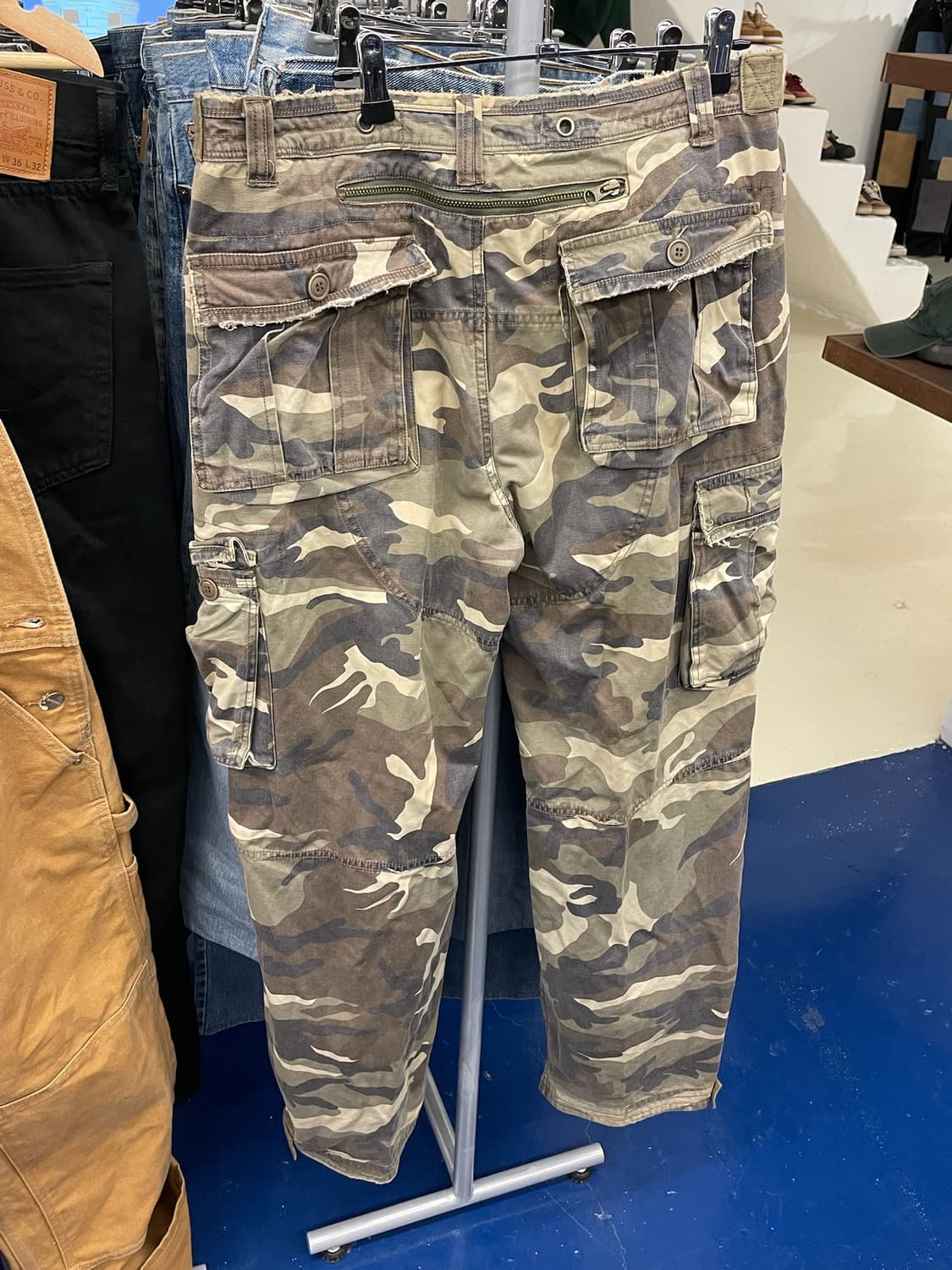 River island 밀리터리 카모 카고 팬츠 상품이미지5