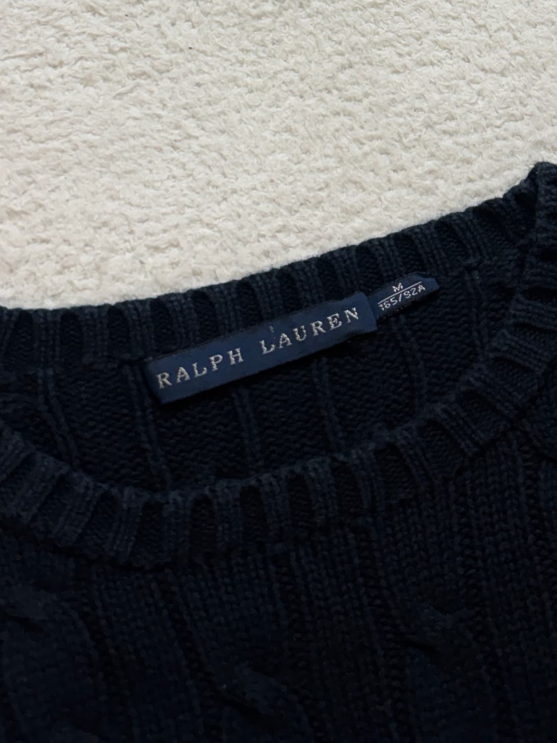 폴로 블랙 케이블 니트 상품이미지4