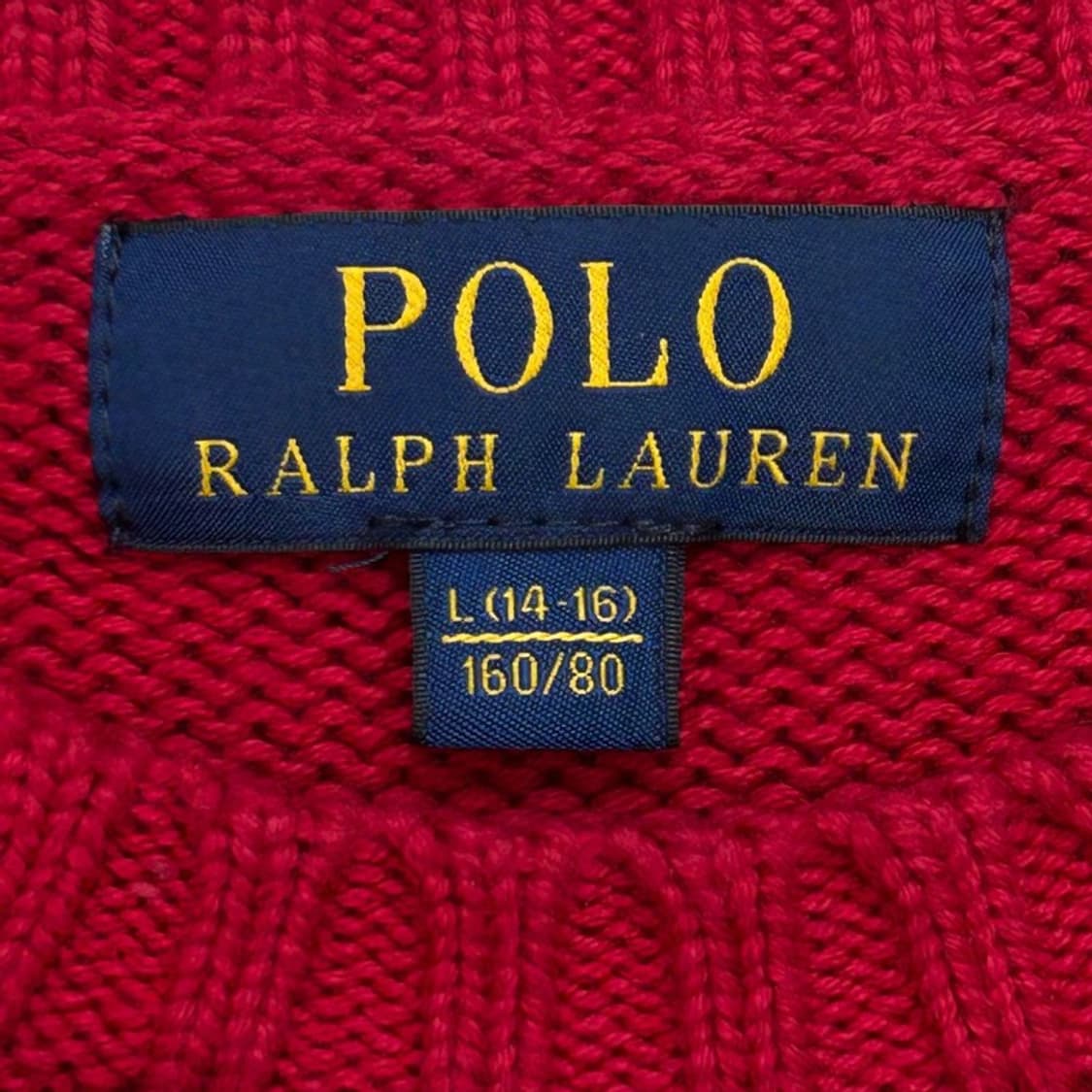 RALPH LAUREN 보이즈 네이비 레드 신형라벨 스프라이트 니트 L 상품이미지5
