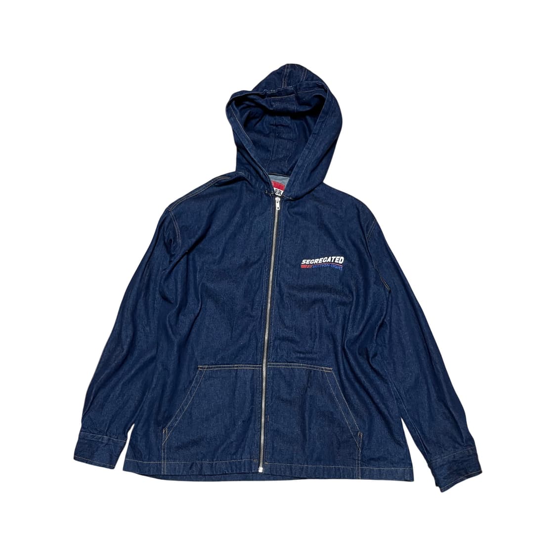 Vintage denim hooded zip-up jacket 상품이미지1