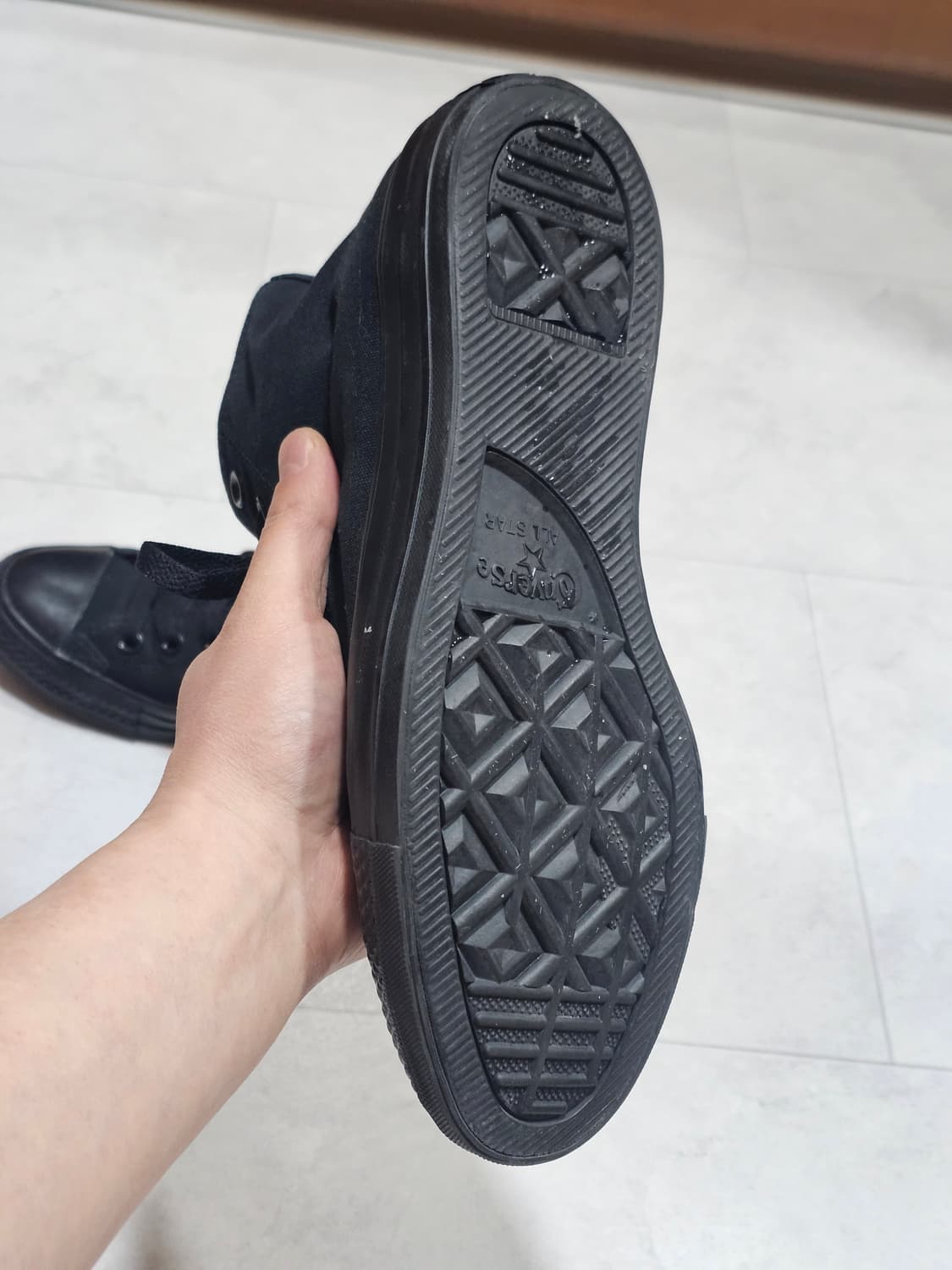 컨버스 하이 올블랙 260mm 상품이미지3