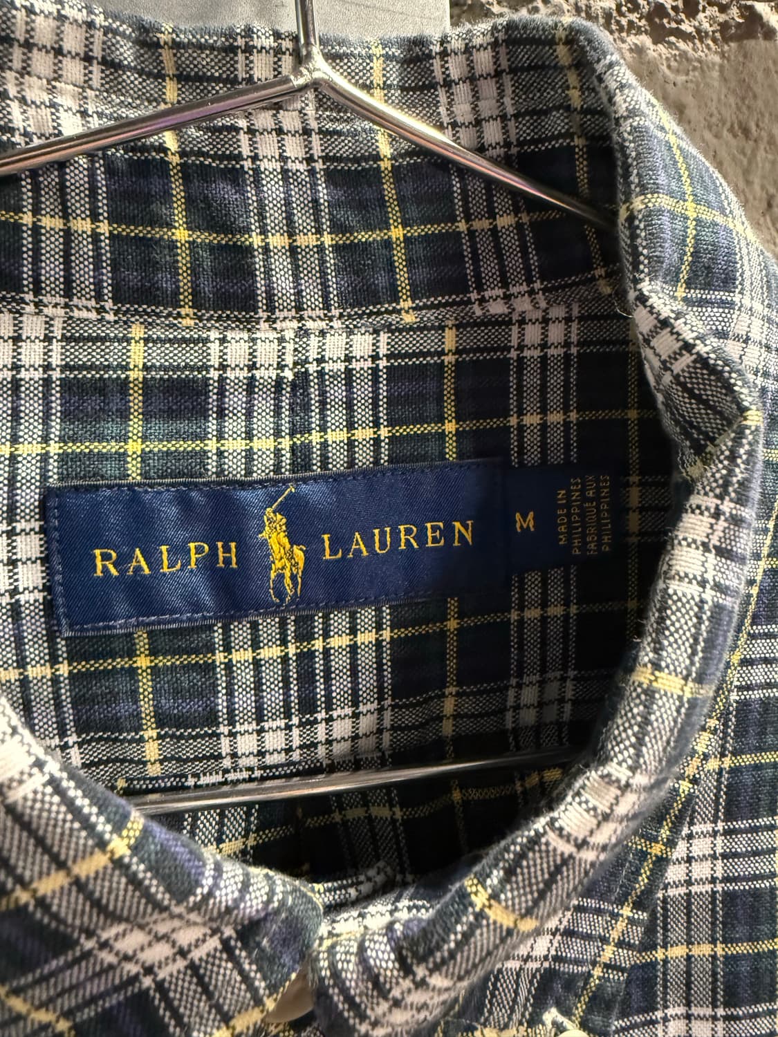 폴로 랄프로렌 클래식 체크 버튼다운 셔츠 그린 M 상품이미지5