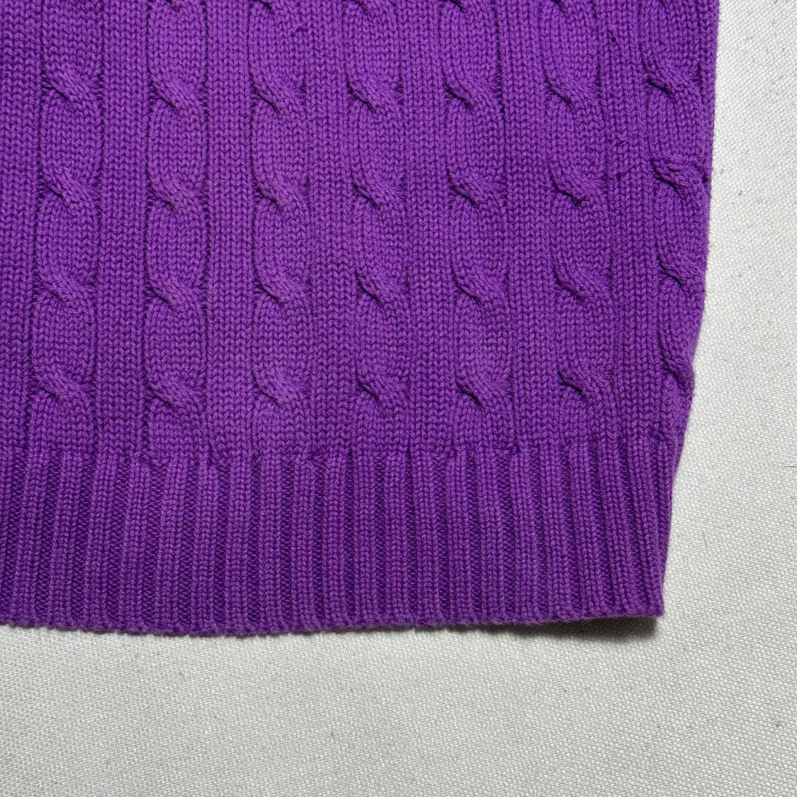 M 폴로랄프로렌 여성용 코튼 케이블 퍼플 니트 상품이미지7