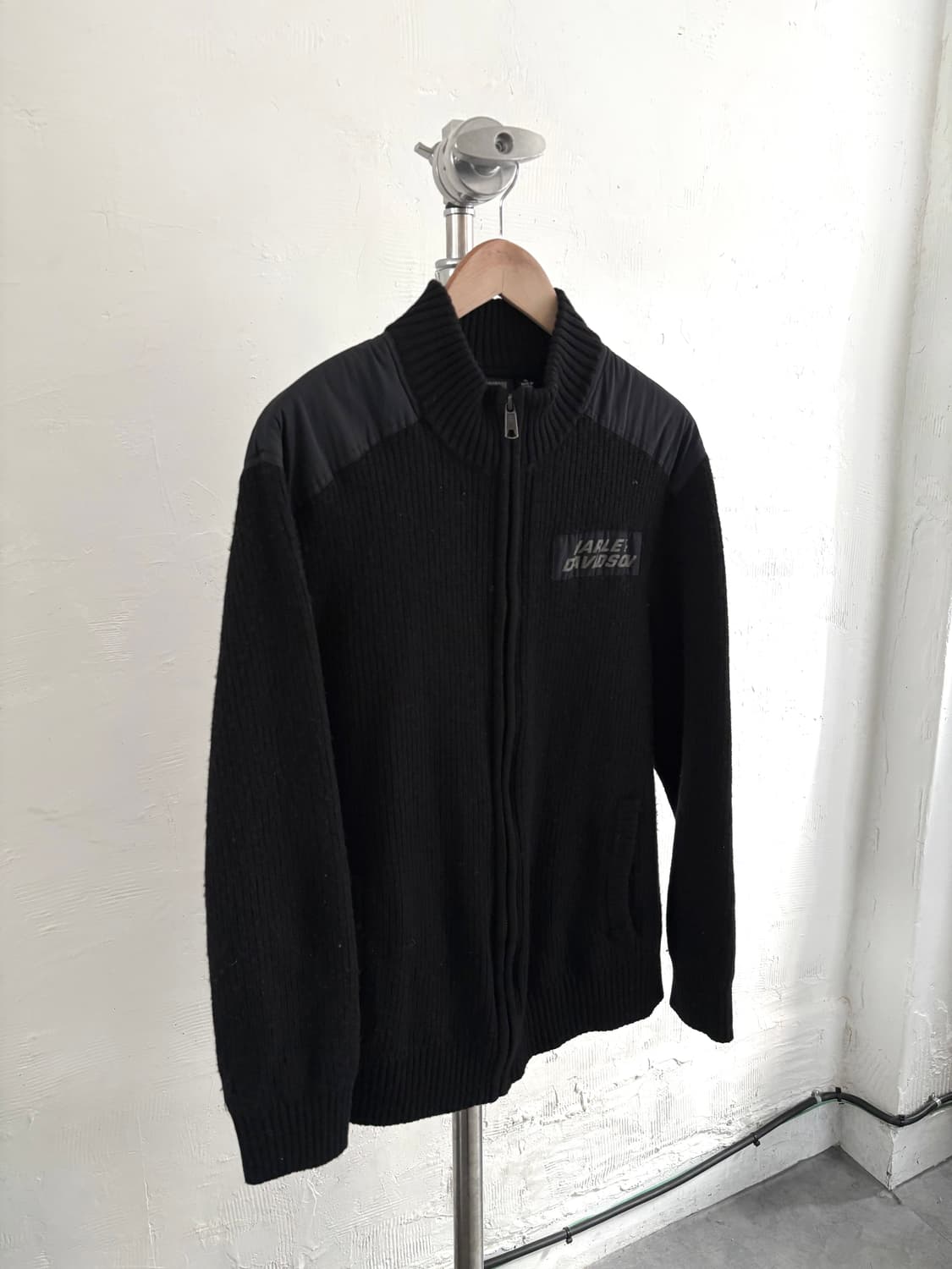 할리데이비슨 블랙 스컬 니트 집업 상품이미지7