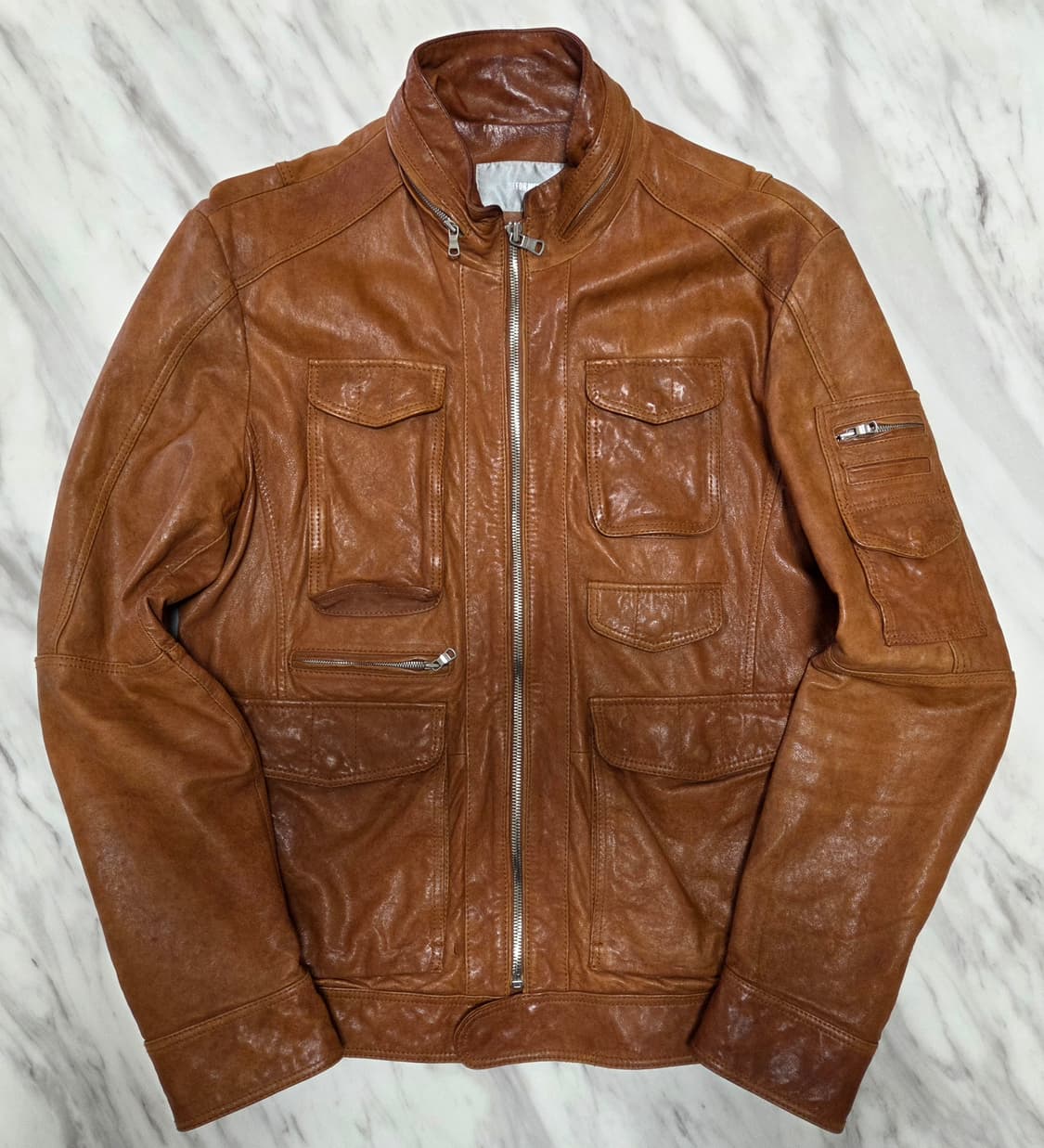 티아이포맨 카멜 양가죽 자켓 상품이미지1