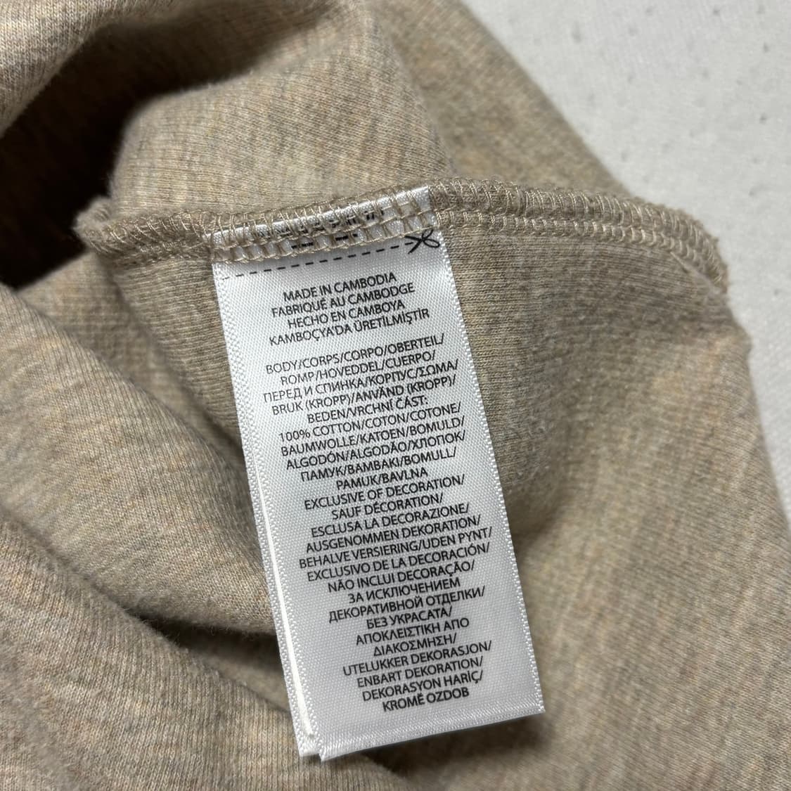 XL 폴로랄프로렌 코튼 아이보리 니트 반집업 상품이미지5