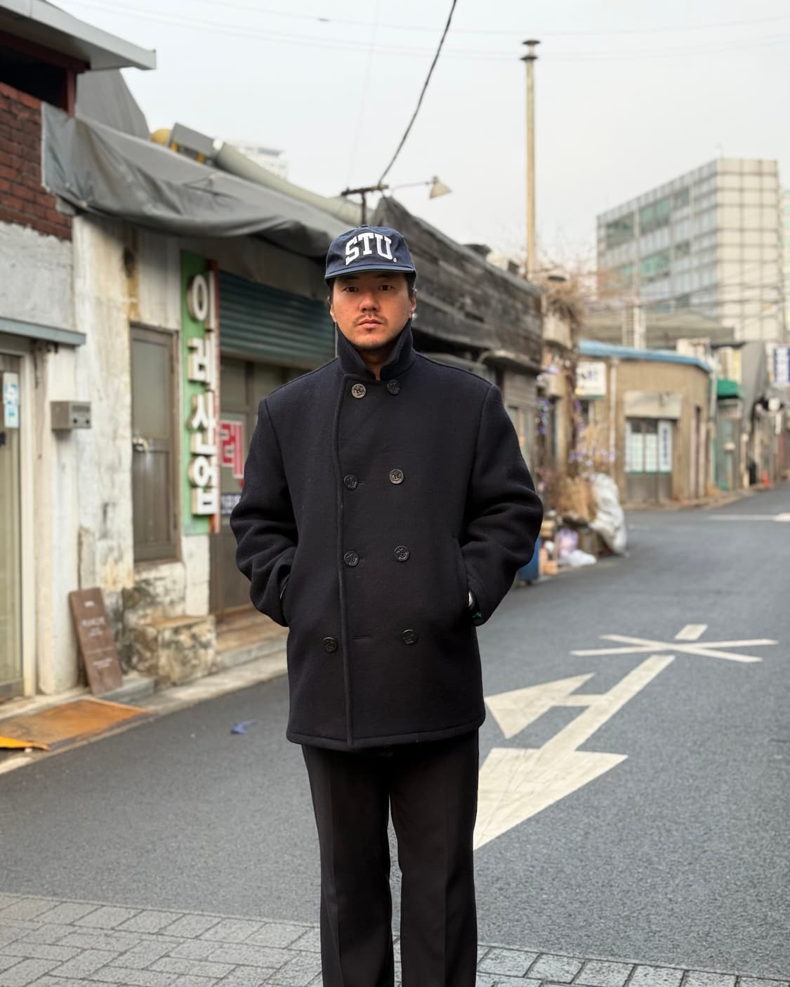 뉴요커 멜튼 울 피코트 L 상품이미지8