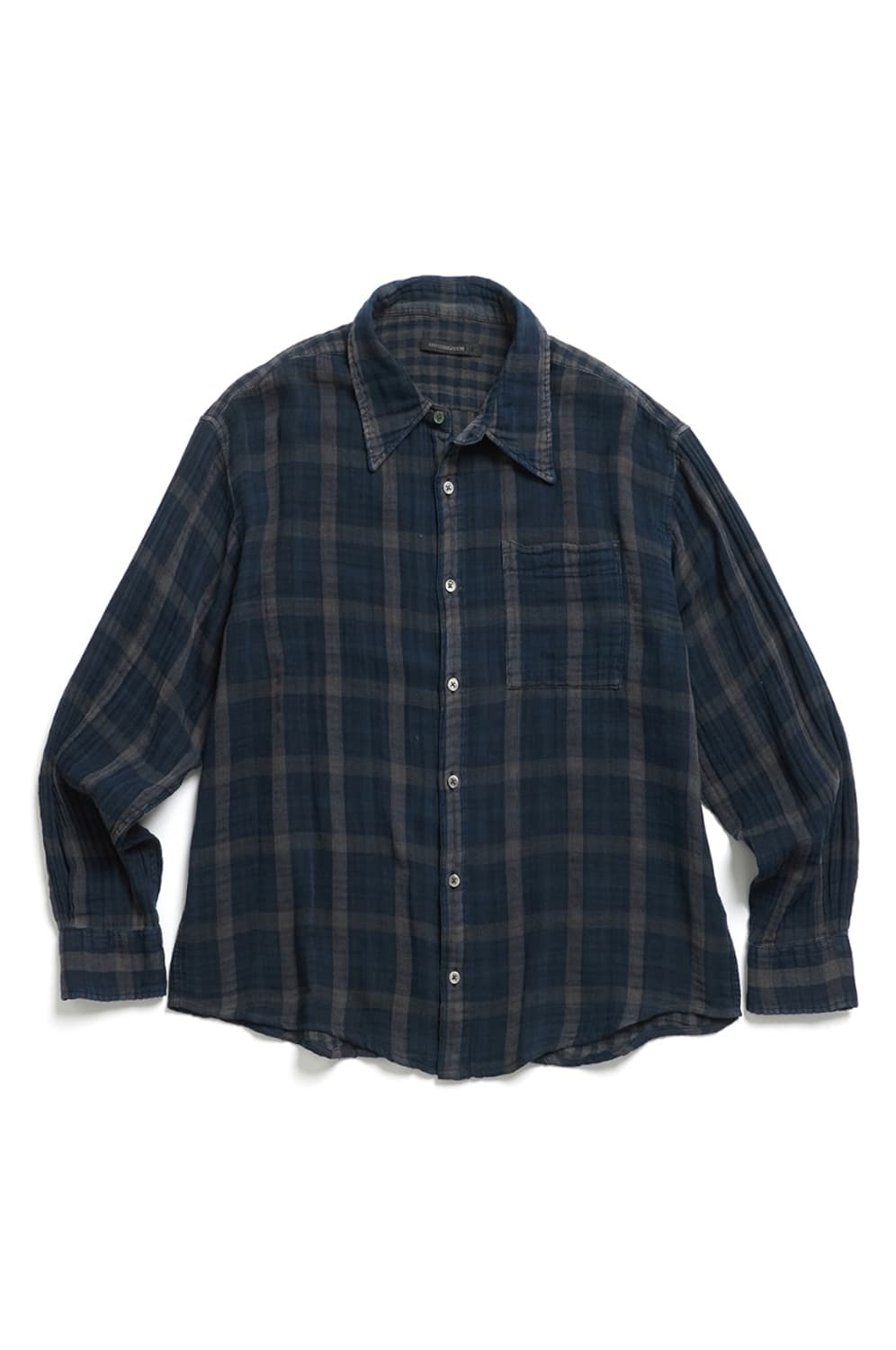 [3] 해칭룸 아카이브셔츠 Check Dyed Charcoal/blue 상품이미지1