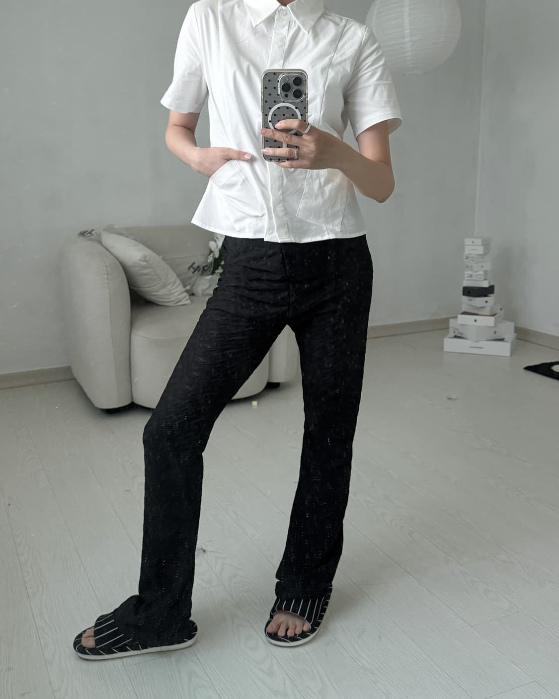 아쎄이 부츠컷 팬츠 상품이미지3