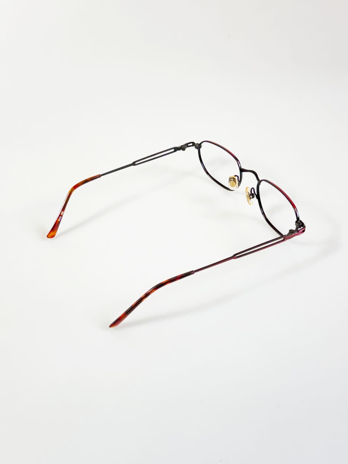 90s PLUS ZOOM 슬림 스퀘어 그라데이션 메탈 빈티지 안경 상품이미지4