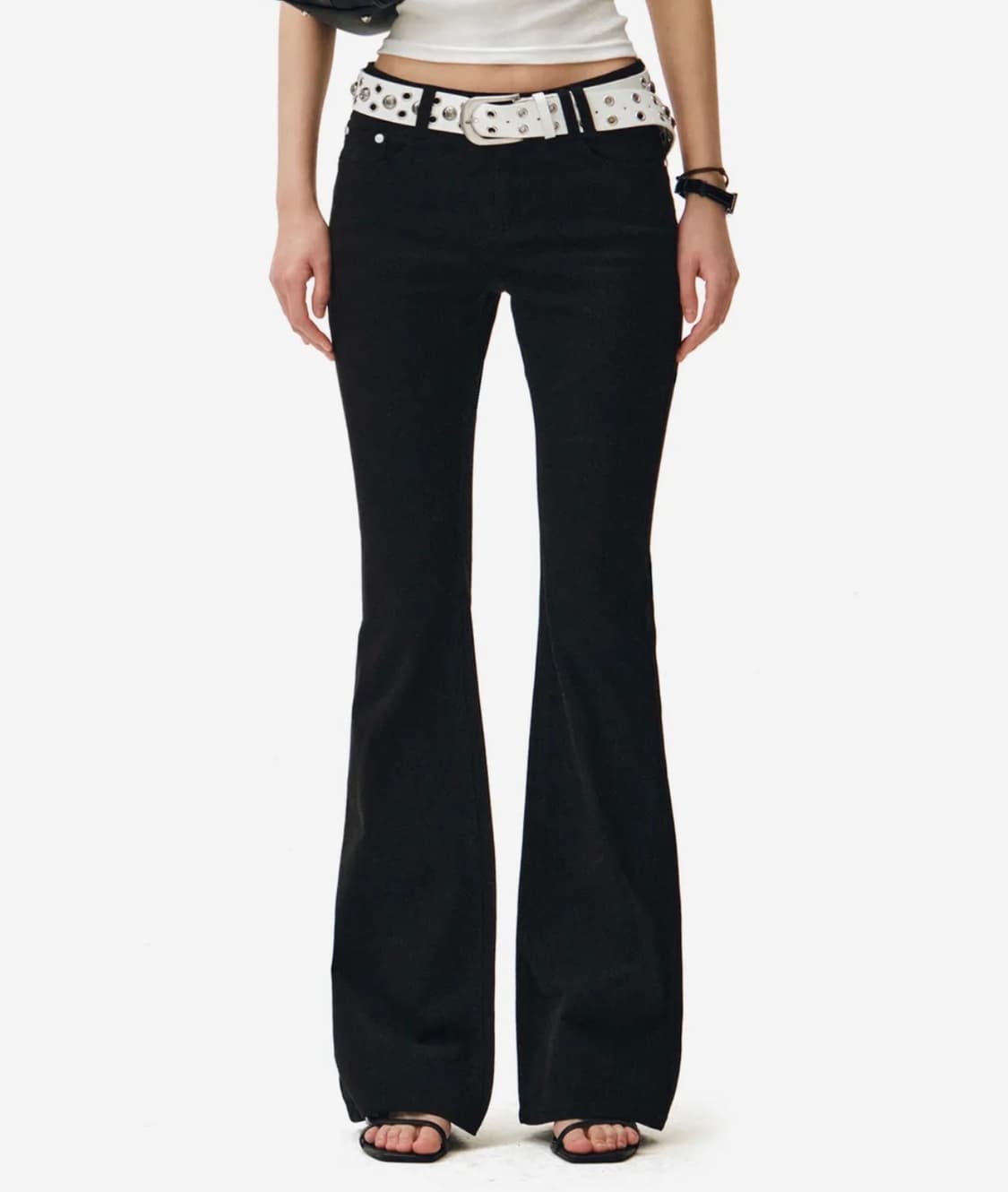 데케트 우먼 슬림 로우라이즈 플레어진스 s 상품이미지1