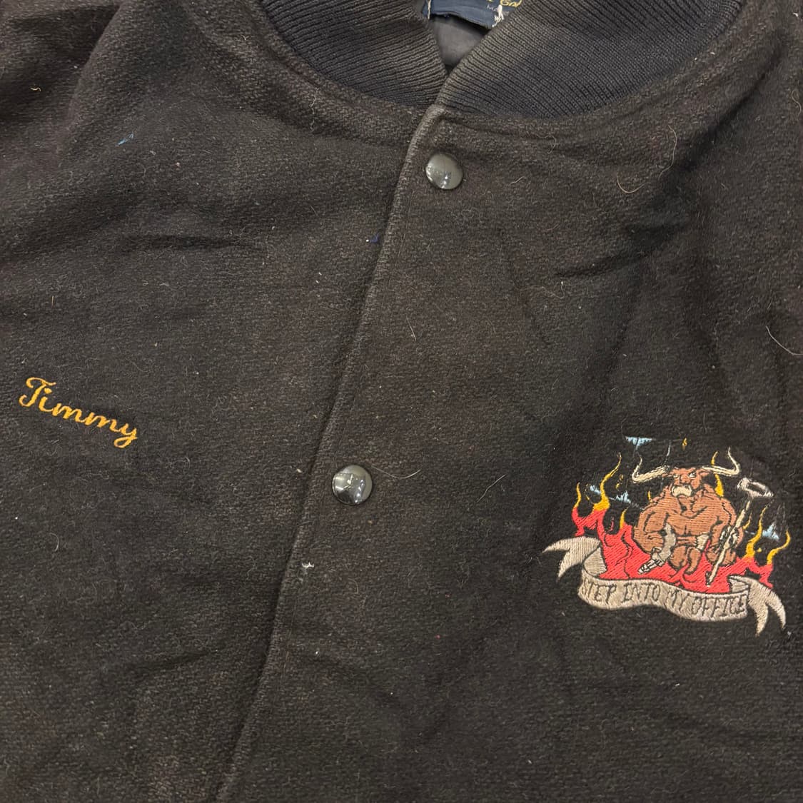 Usa Holloway 리얼레더 패치 바시티 자켓 상품이미지3