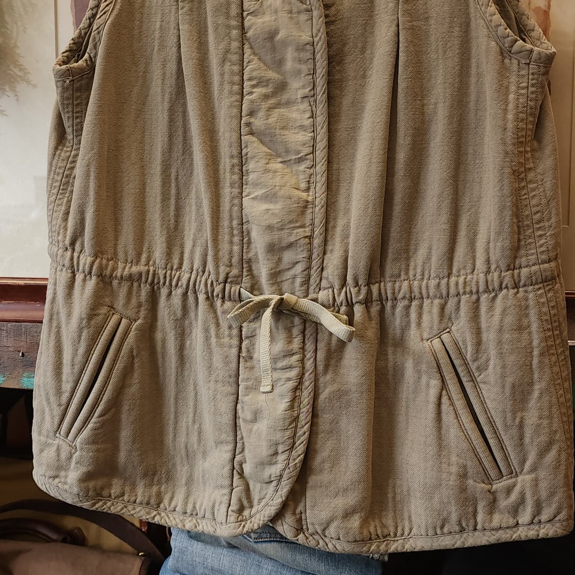 이자벨마랑 여성용 스트링 디테일 코튼 베스트 0 상품이미지4