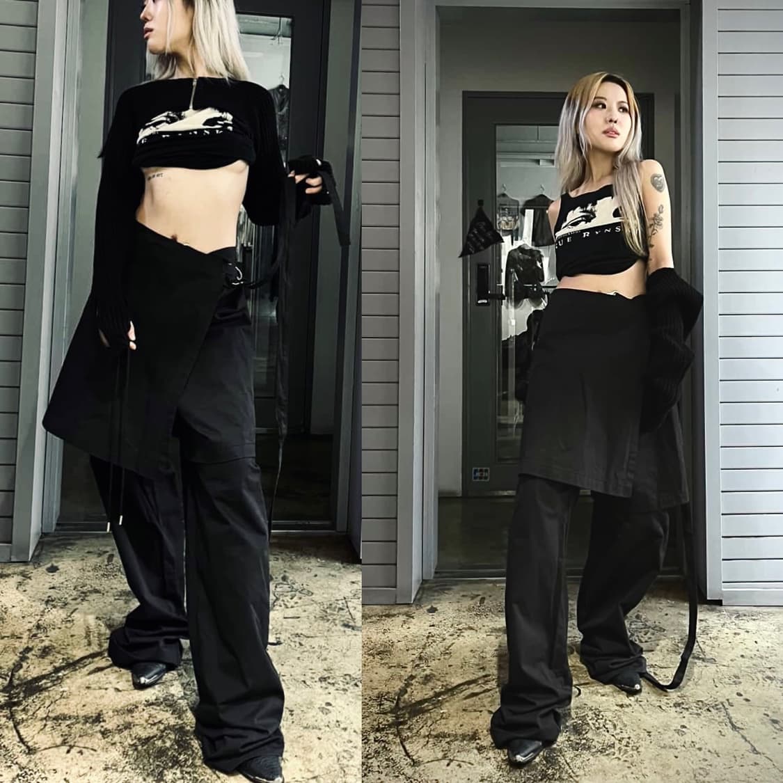 혜인 서 스트랩 스커트 레이어드 팬츠 상품이미지2