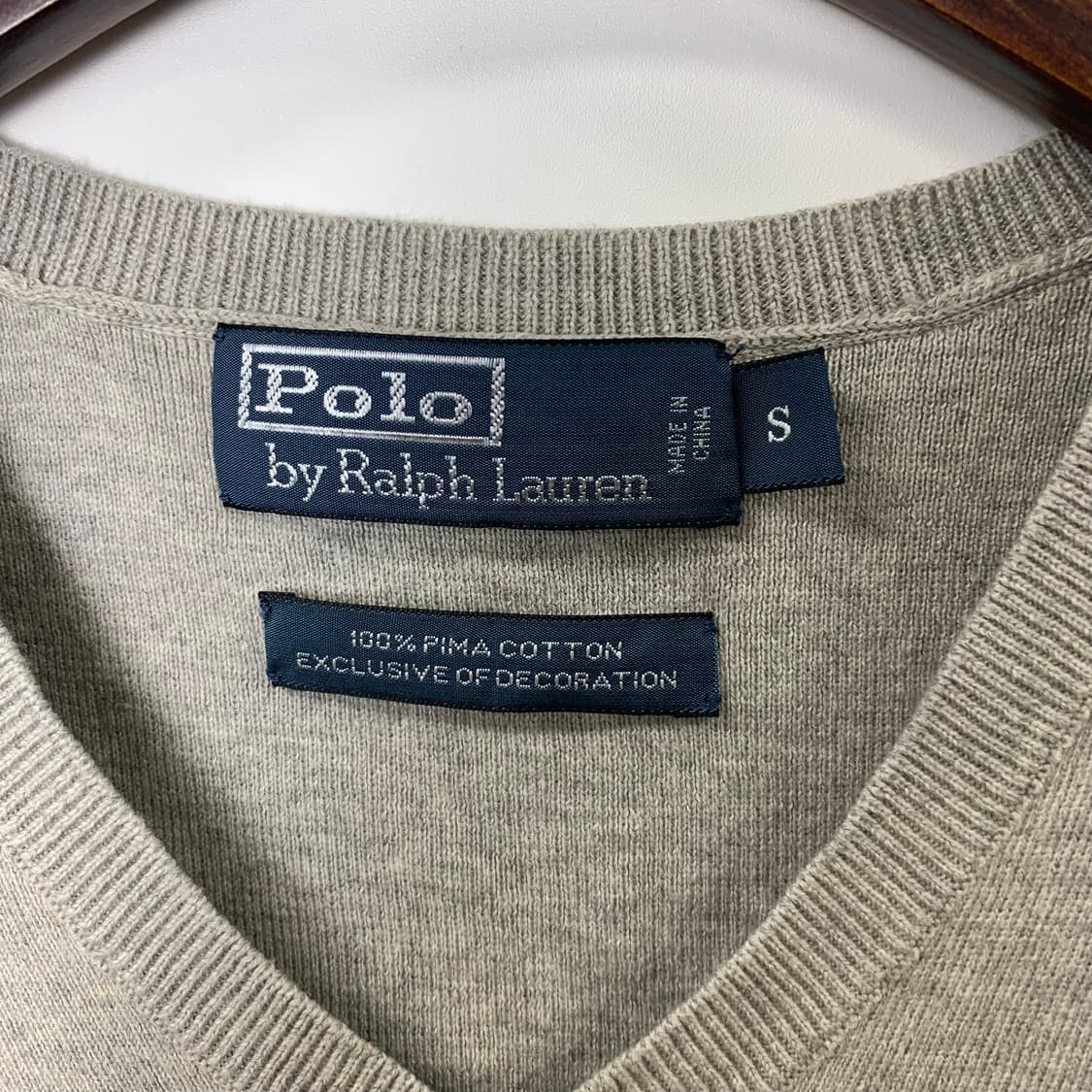 폴로 랄프로렌 그레이 브이넥 니트 조끼 베스트 상품이미지4