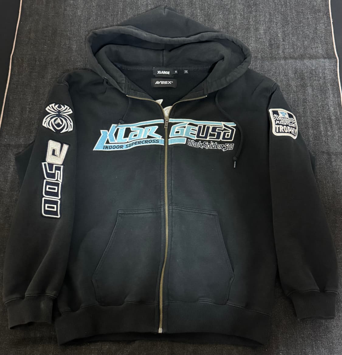 아비렉스 XLARGE 일본 한정 콜라보 크롭 후드 상품이미지3