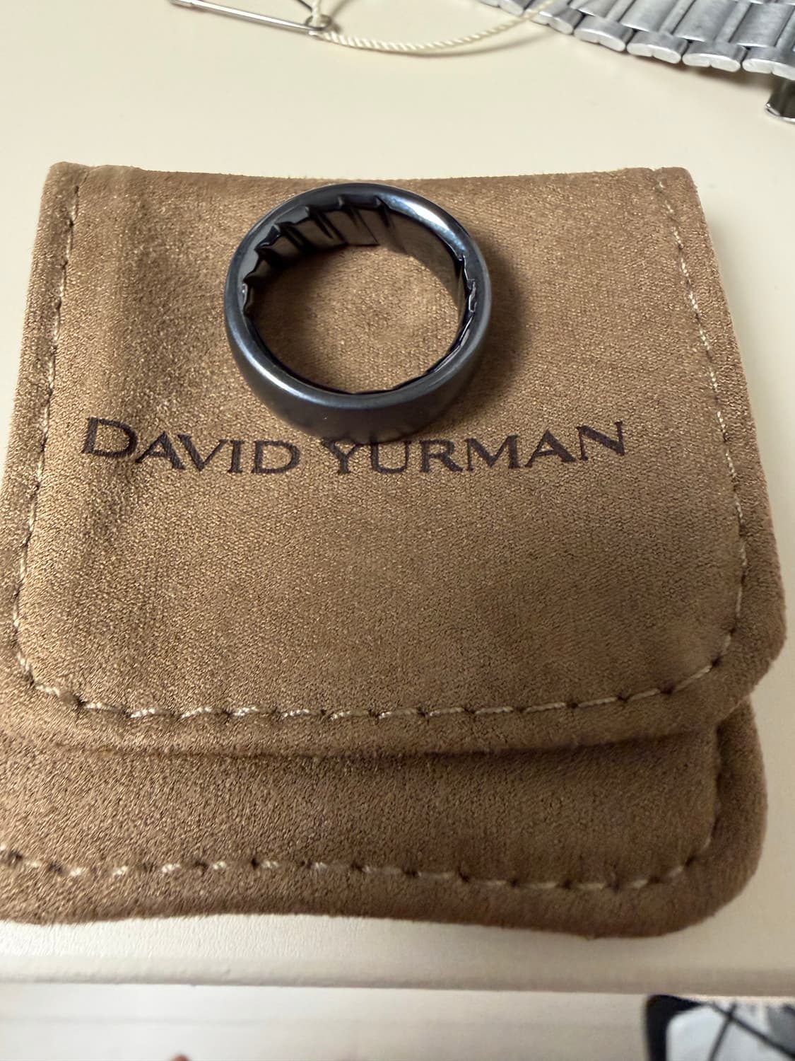 데이비드율만 davidyurman 스트림라인 밴드링 블랙 티타늄 7.6m 상품이미지3