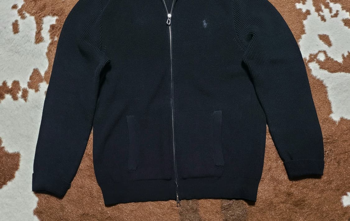 폴로 랄프로렌 남성용 블랙 면 니트(XL) 상품이미지6