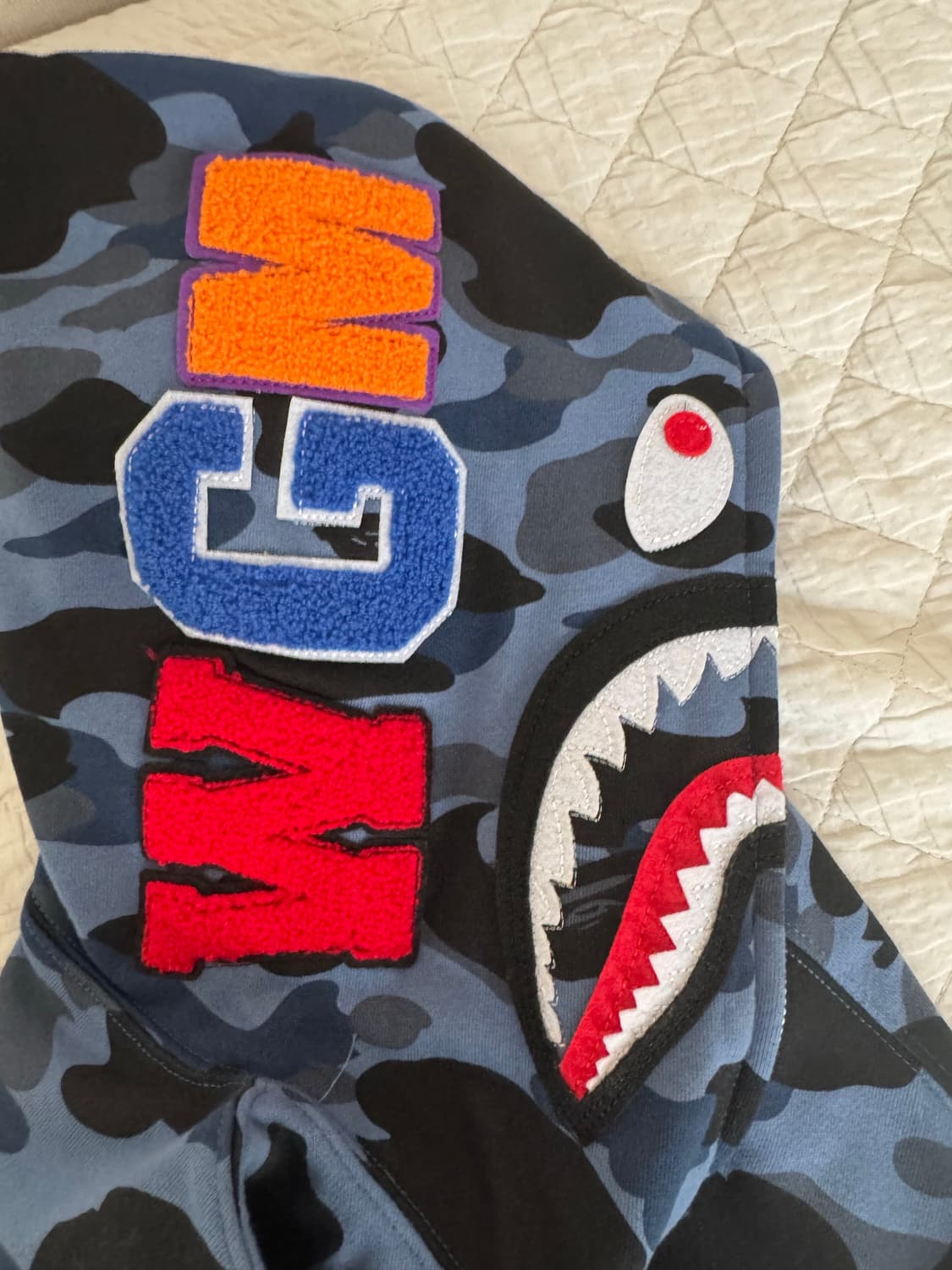 베이프 샤크 후드집업 청계 M 상품이미지2