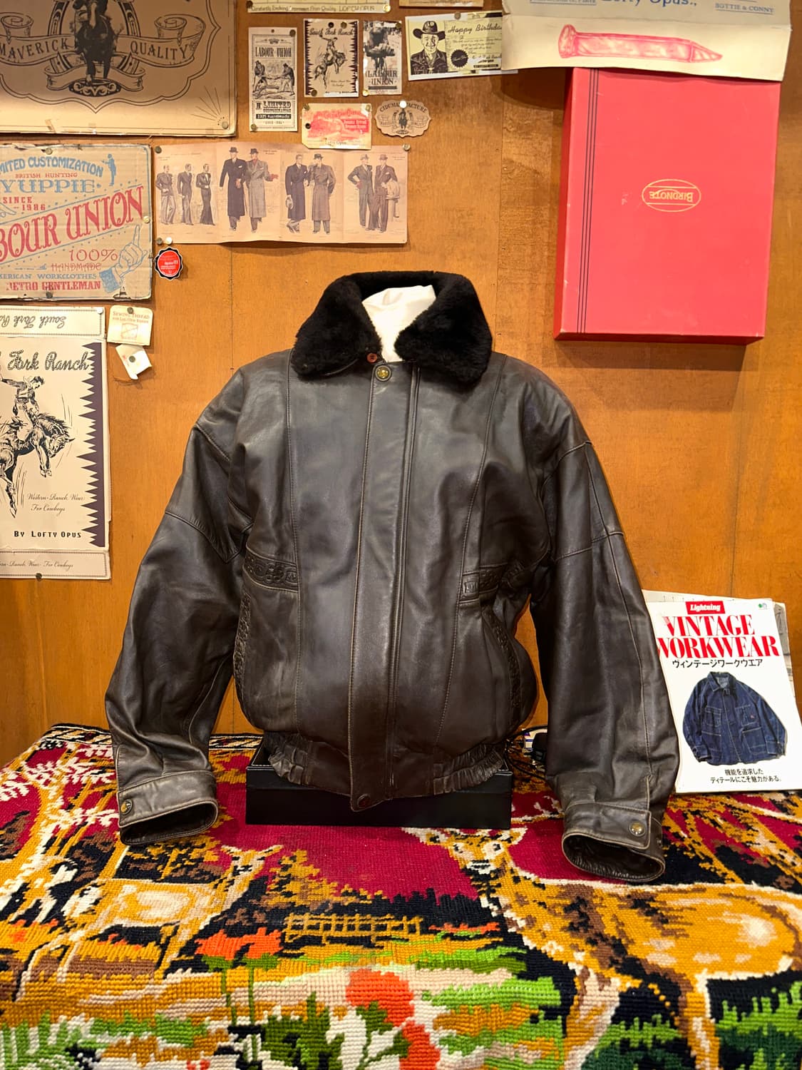 ( XL ) 가죽자켓 레더자켓 봄버자켓 빈티지가죽 a2가죽 항공점퍼 상품이미지4