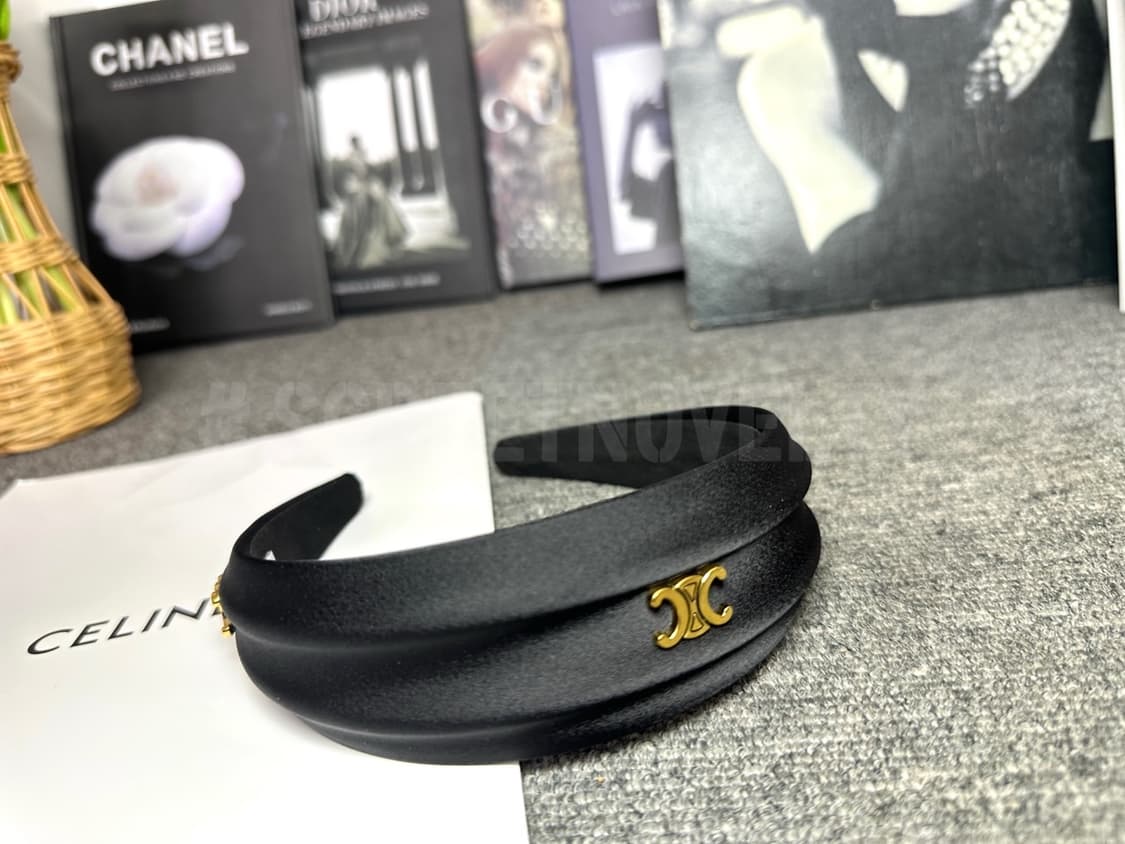 셀린느 실크 헤어밴드 블랙 상품이미지5