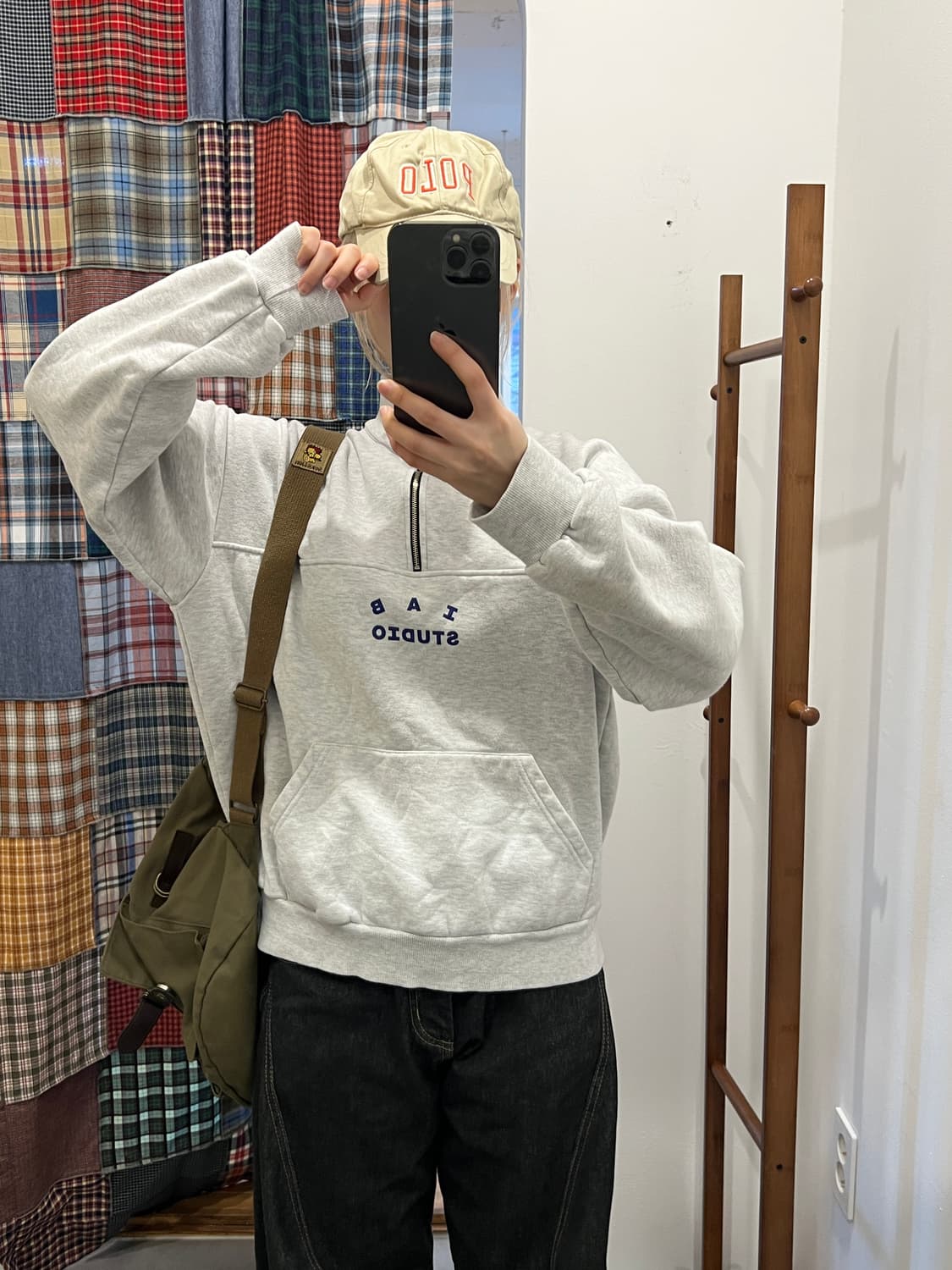 Iab studio 멜란지 아노락 상품이미지5