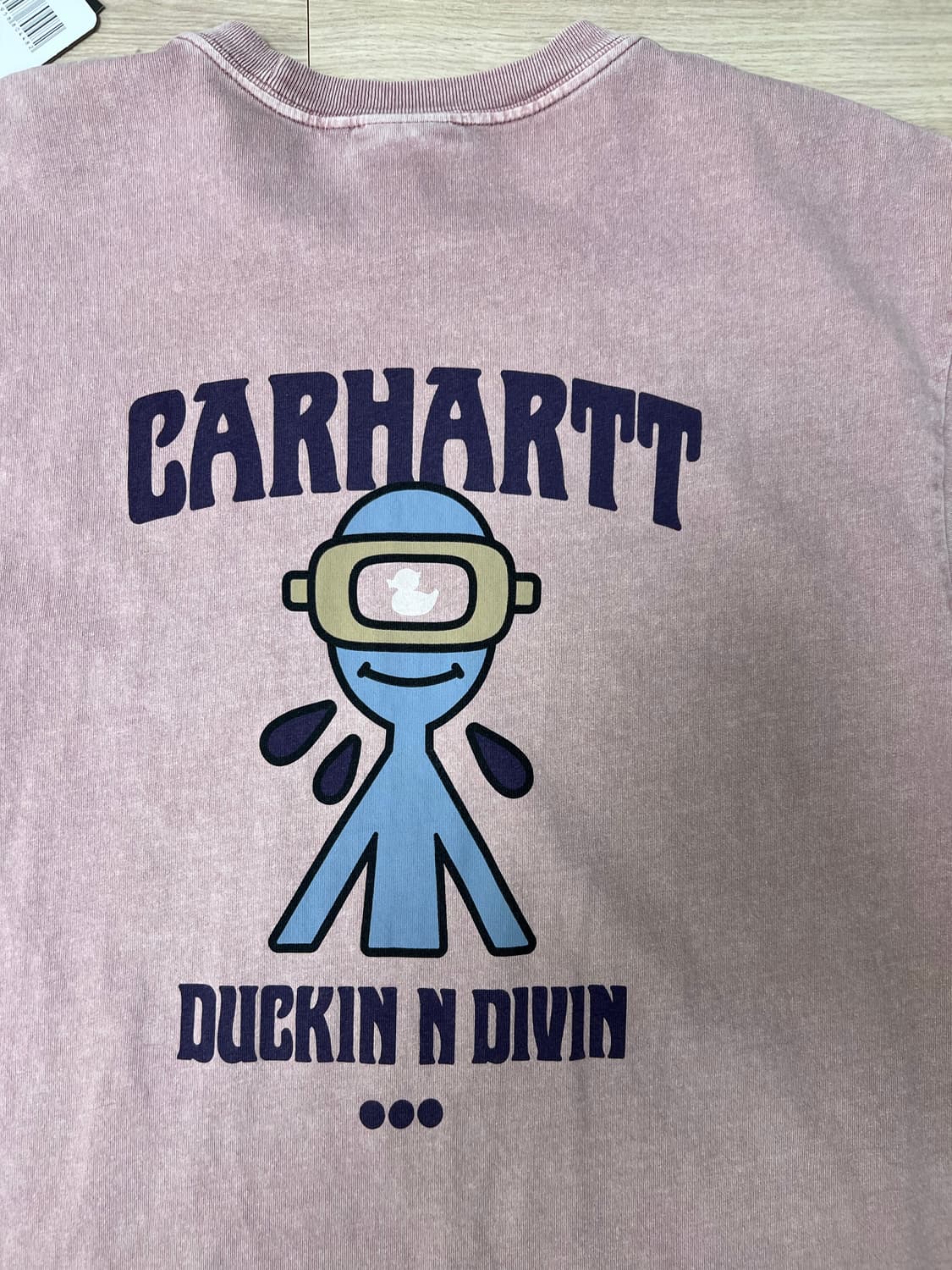 칼하트 WIP/ Duckin T-shirt Glassy Pink / L 상품이미지8