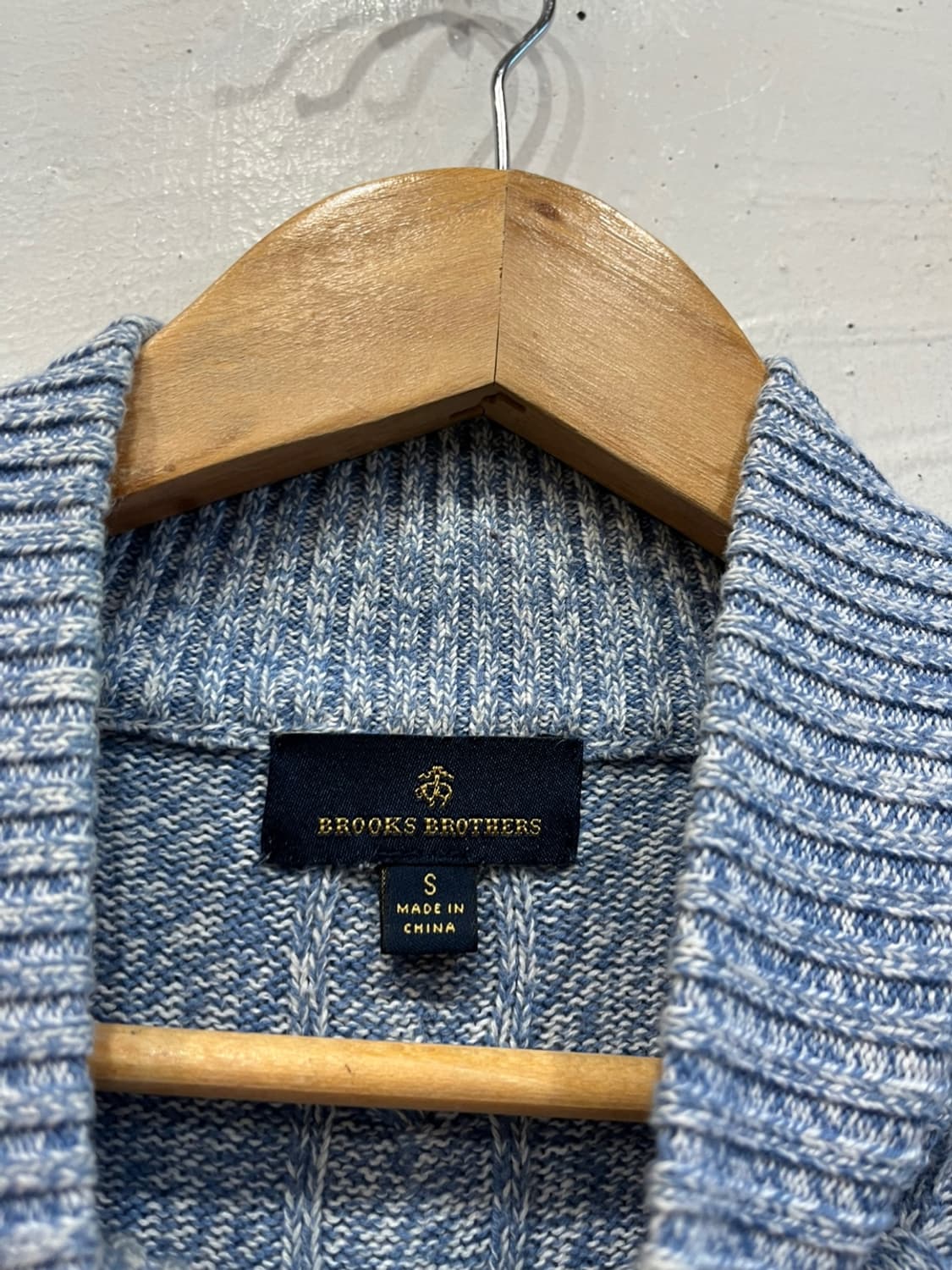 브룩스브라더스 코튼 케이블 반집업 니트  상품이미지4