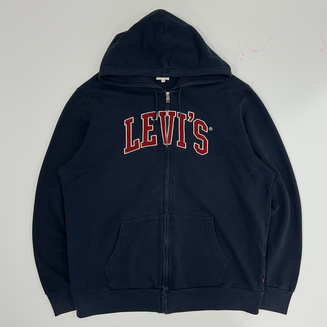 Levis 리바이스 레드 로고 네이비 후드집업 상품이미지3