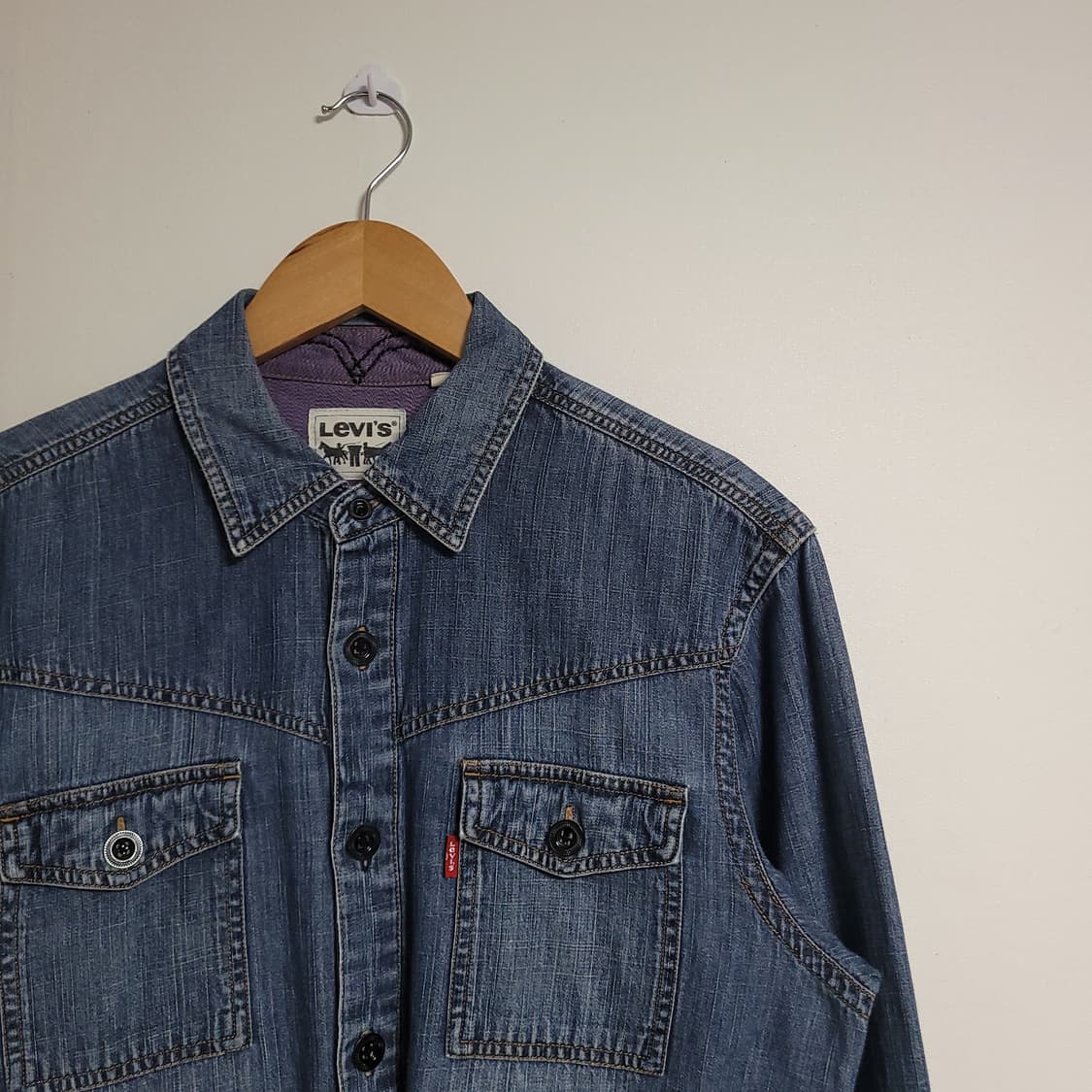 (M) LEVI'S 리바이스 데님 셔츠 남방 긴팔 청남방 상품이미지2
