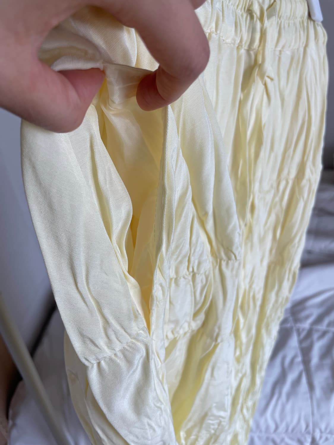 다이애그널 주름 레몬 스커트 (string crinkle skirt) 상품이미지3