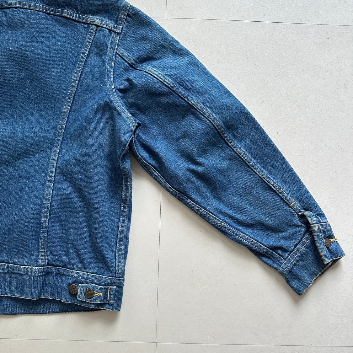 70s 리 체크안감 트러커 데님자켓 MADE IN USA 상품이미지8