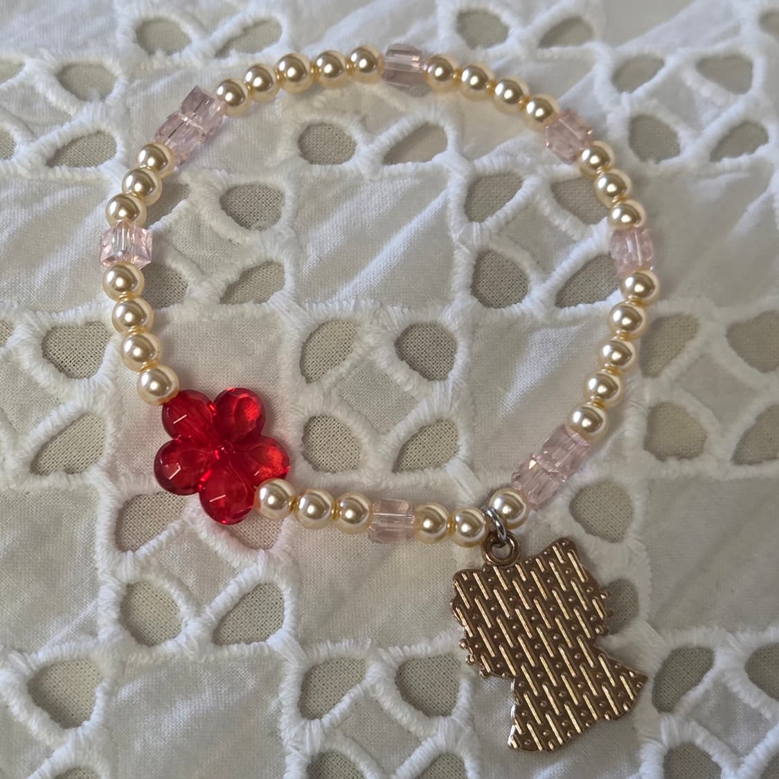 [핸드메이드] 키티 팬던트 비즈팔찌 상품이미지3