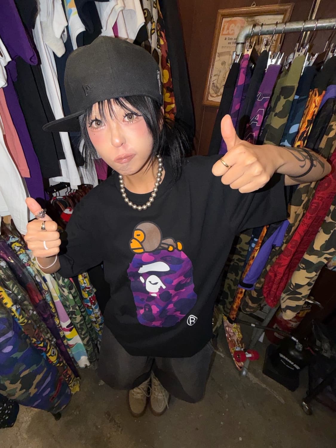 < Bape & BabyMilo Printing T-shirt > 상품이미지1