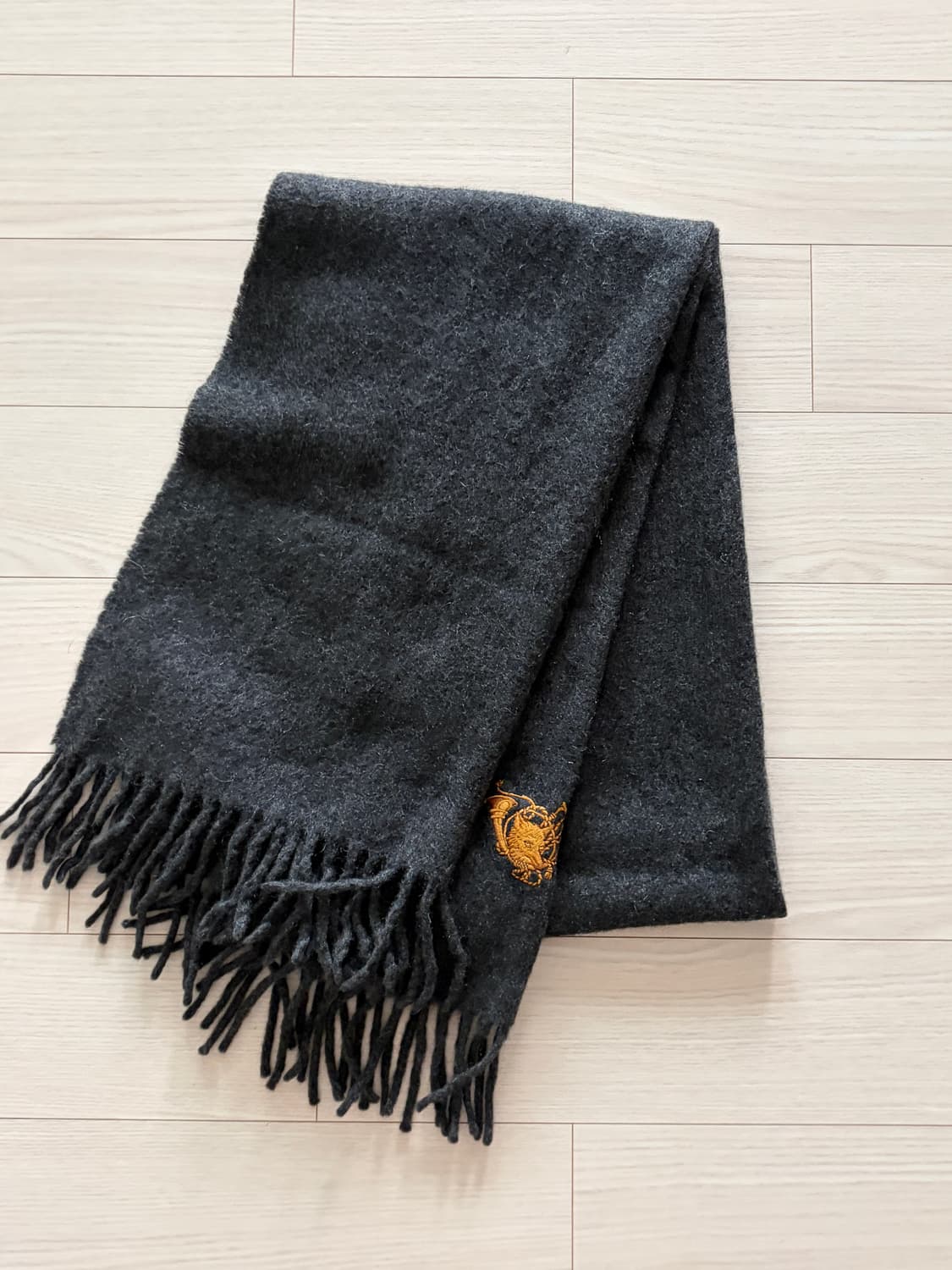 90s 빈티지 폴로 랄프로렌 여우 로고 캐시미어 머플러 상품이미지1