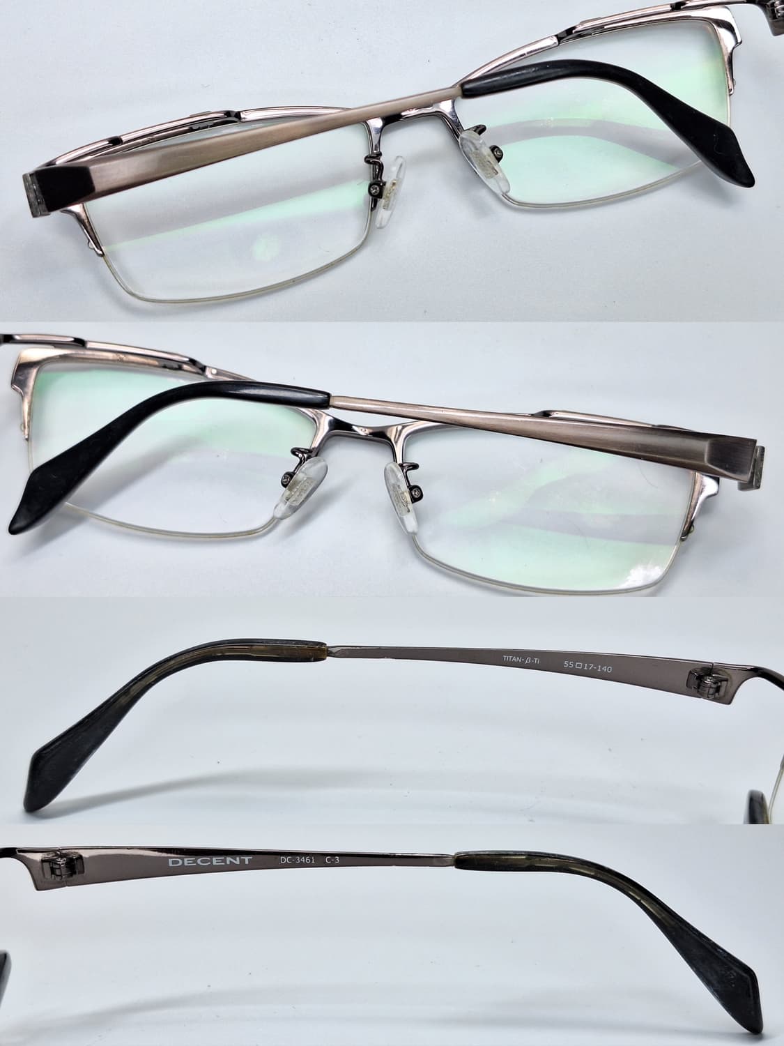 하세가와 DECENT DC-3461 반무테 플립업 안경 실버 기능성 낚시 상품이미지5