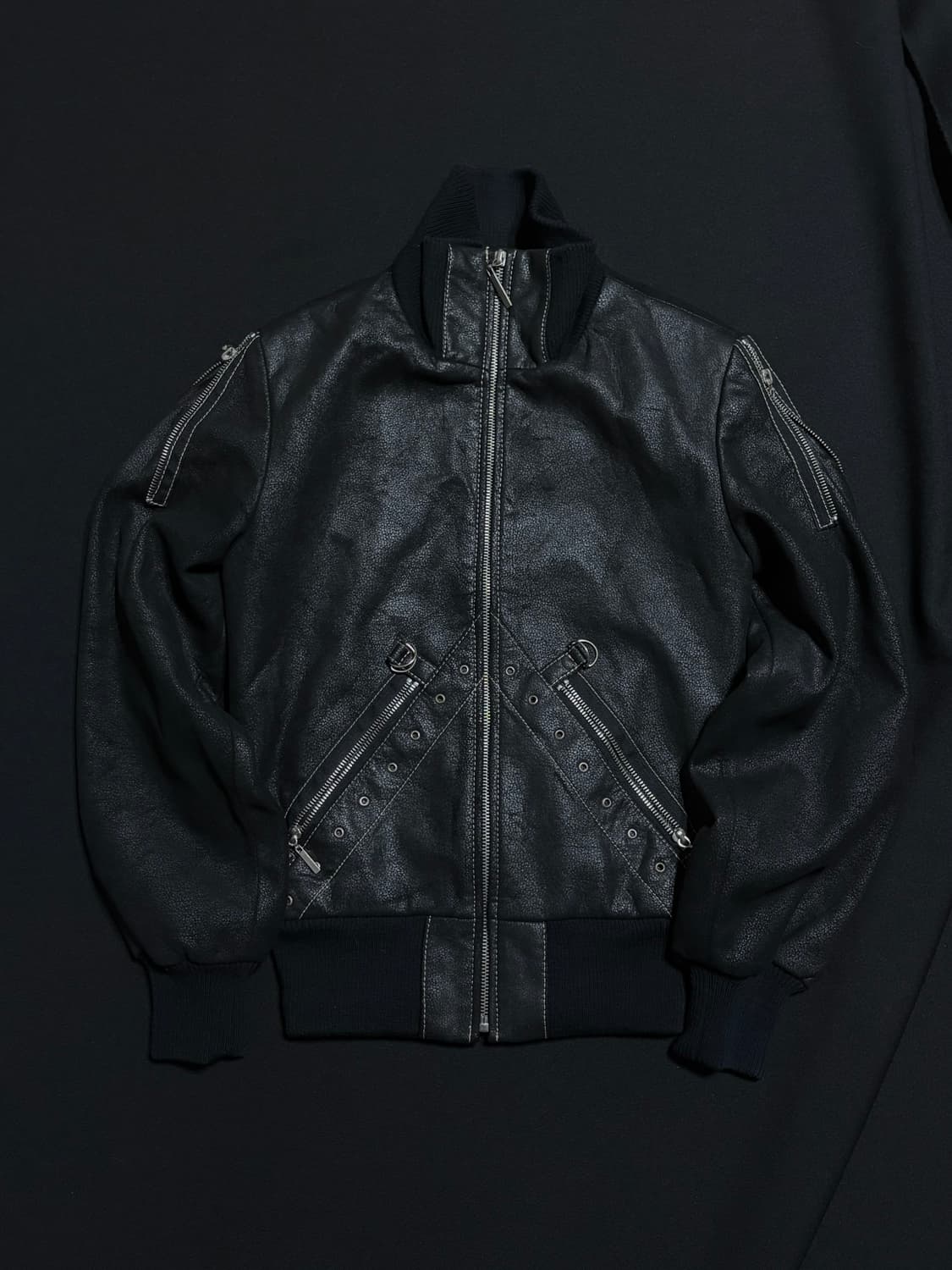 락시크 레더 집업 자켓 상품이미지1