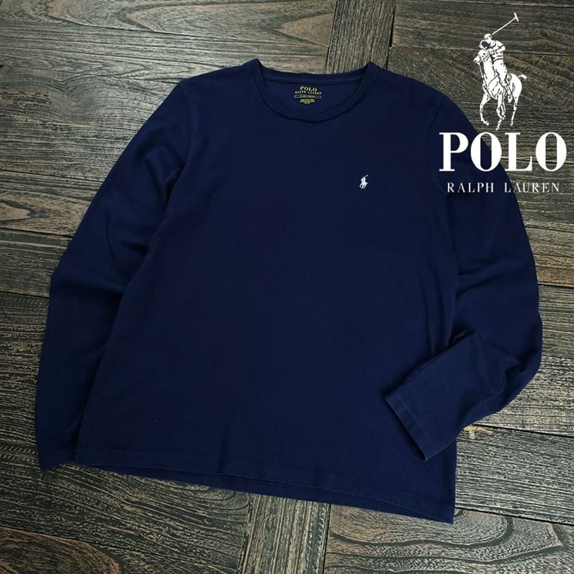[폴로 랄프로렌] 포니 로고 자수 롱슬리브 긴팔티 네이비 M19803 상품이미지1