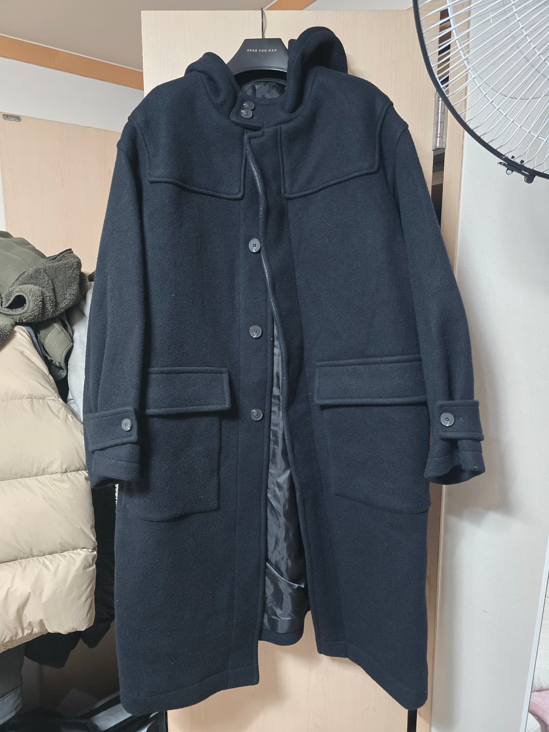 세븐피겨스 후드 더플 코트 다크네이비 L 상품이미지4