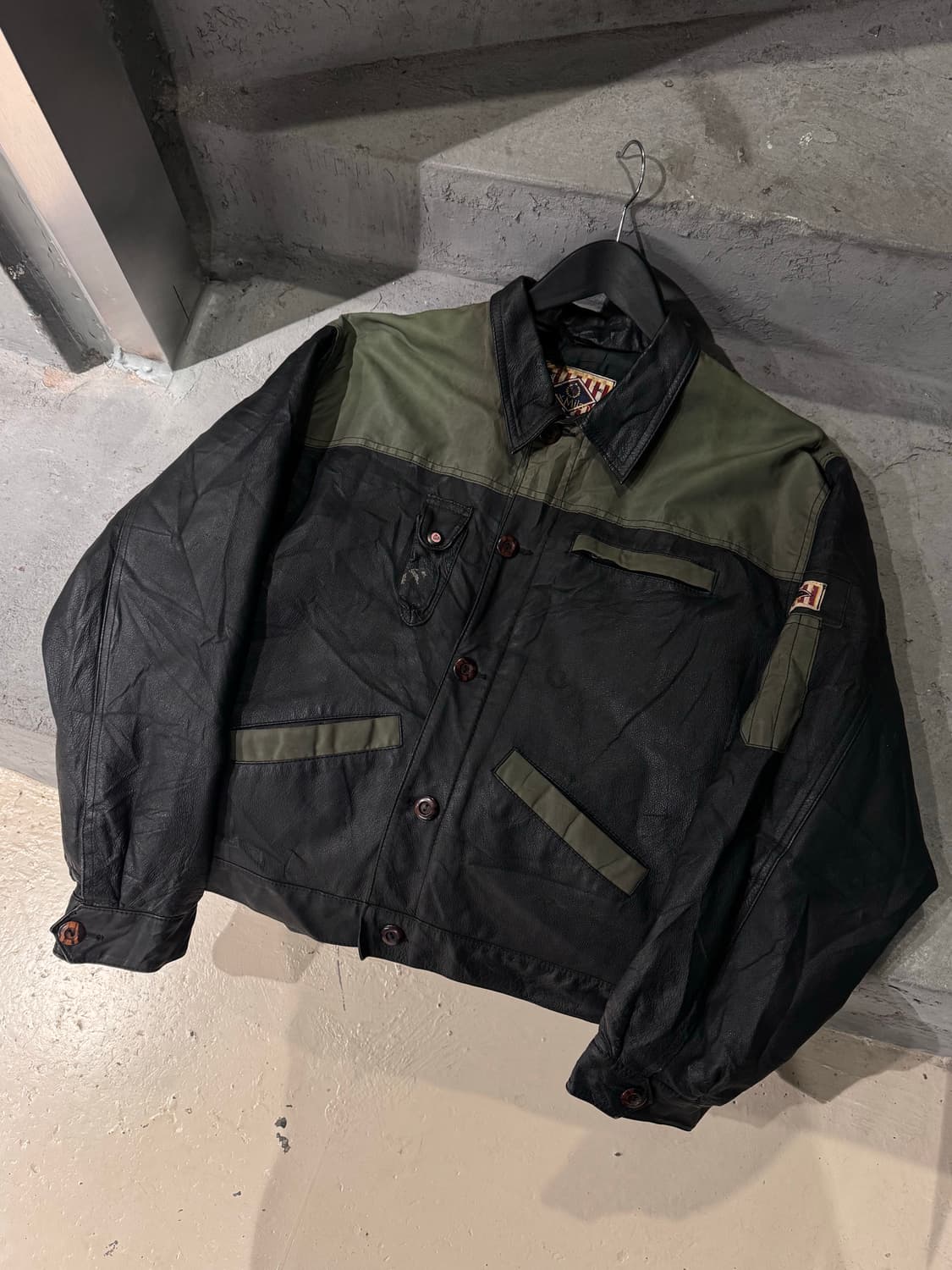 90s MxMilan 스튜디오 레더 가죽자켓 상품이미지1